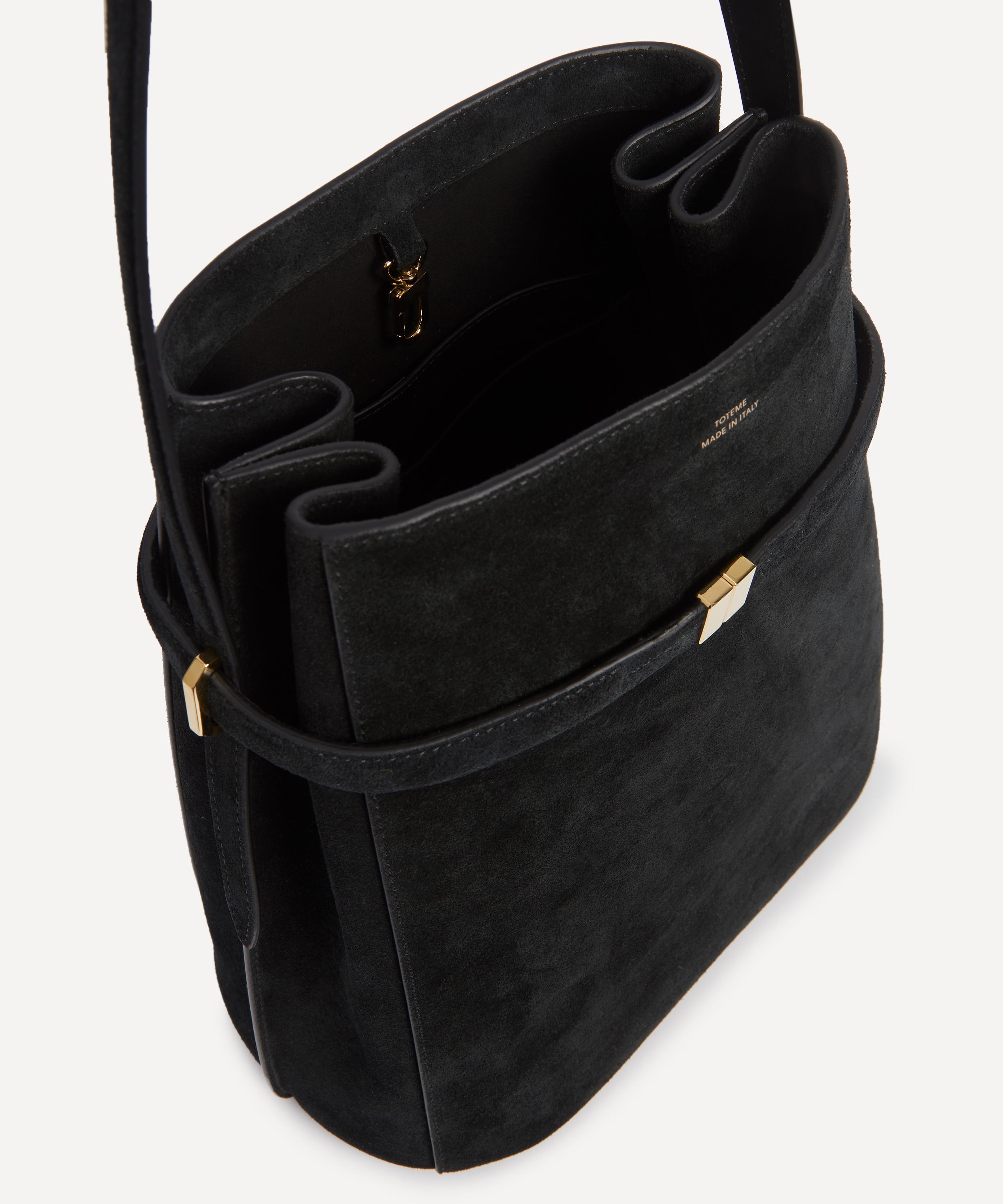 Toteme - Belted Suede Bucket Bag image number 5