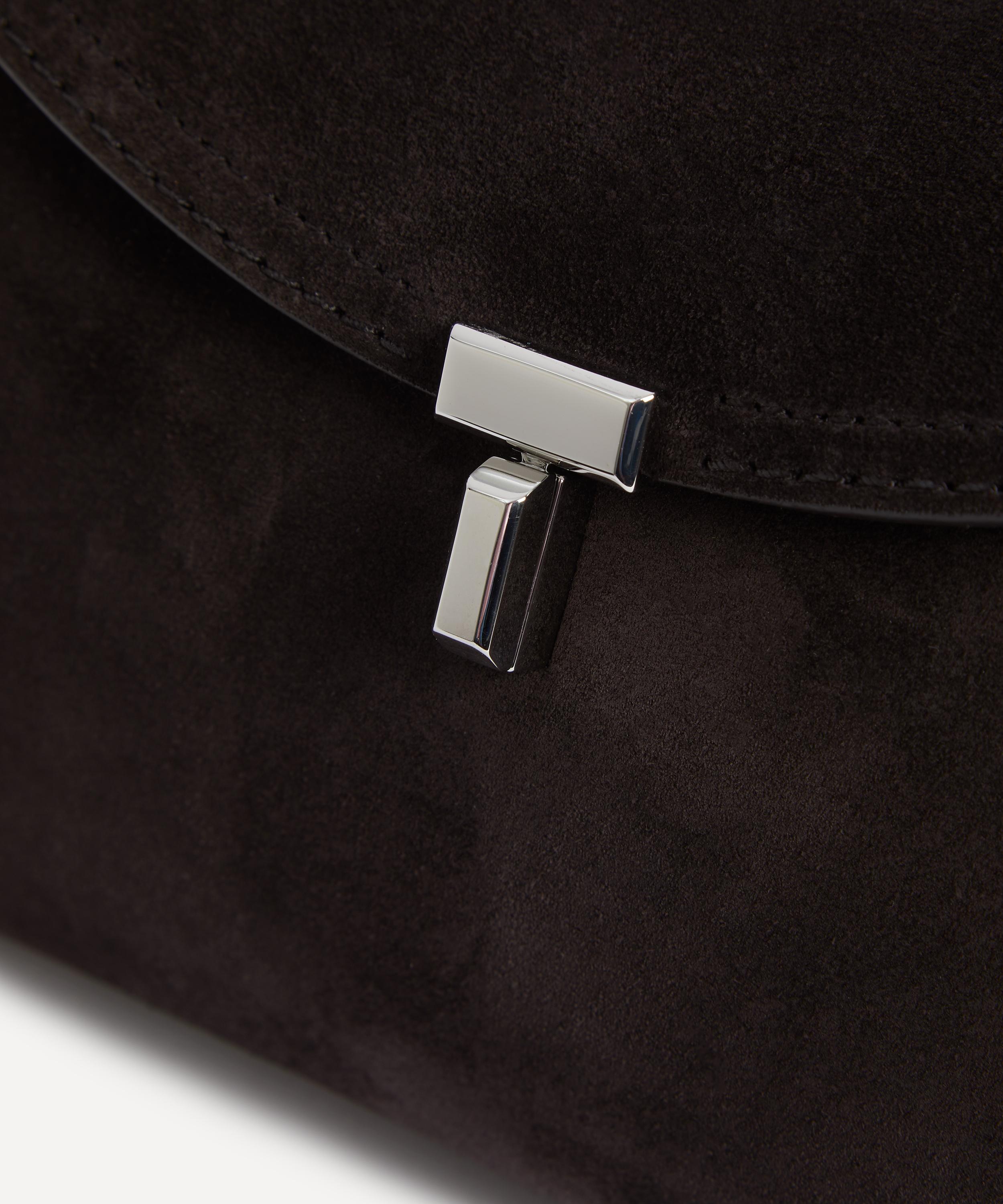 Toteme - T-Lock Suede Clutch Bag image number 4