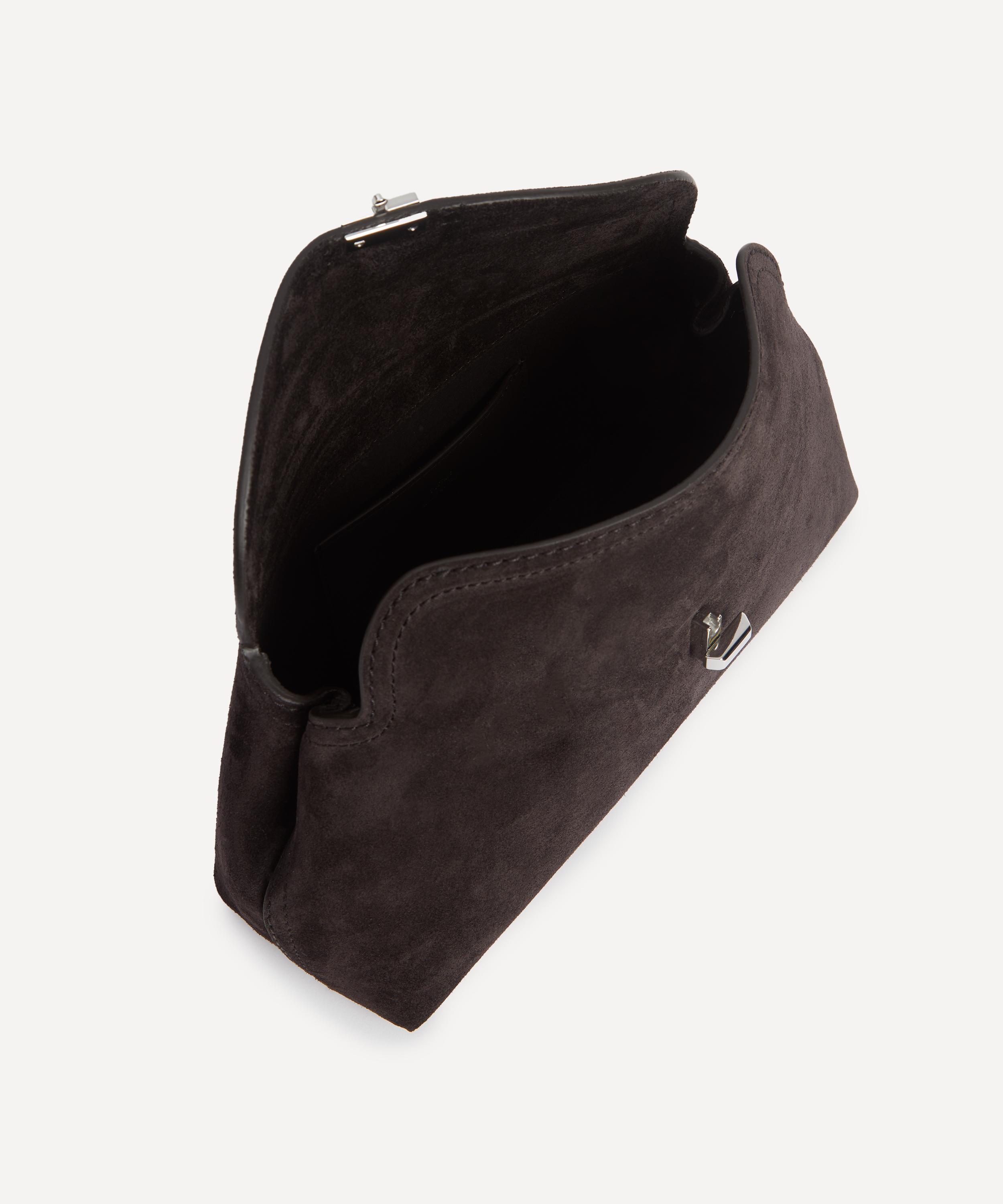 Toteme - T-Lock Suede Clutch Bag image number 5