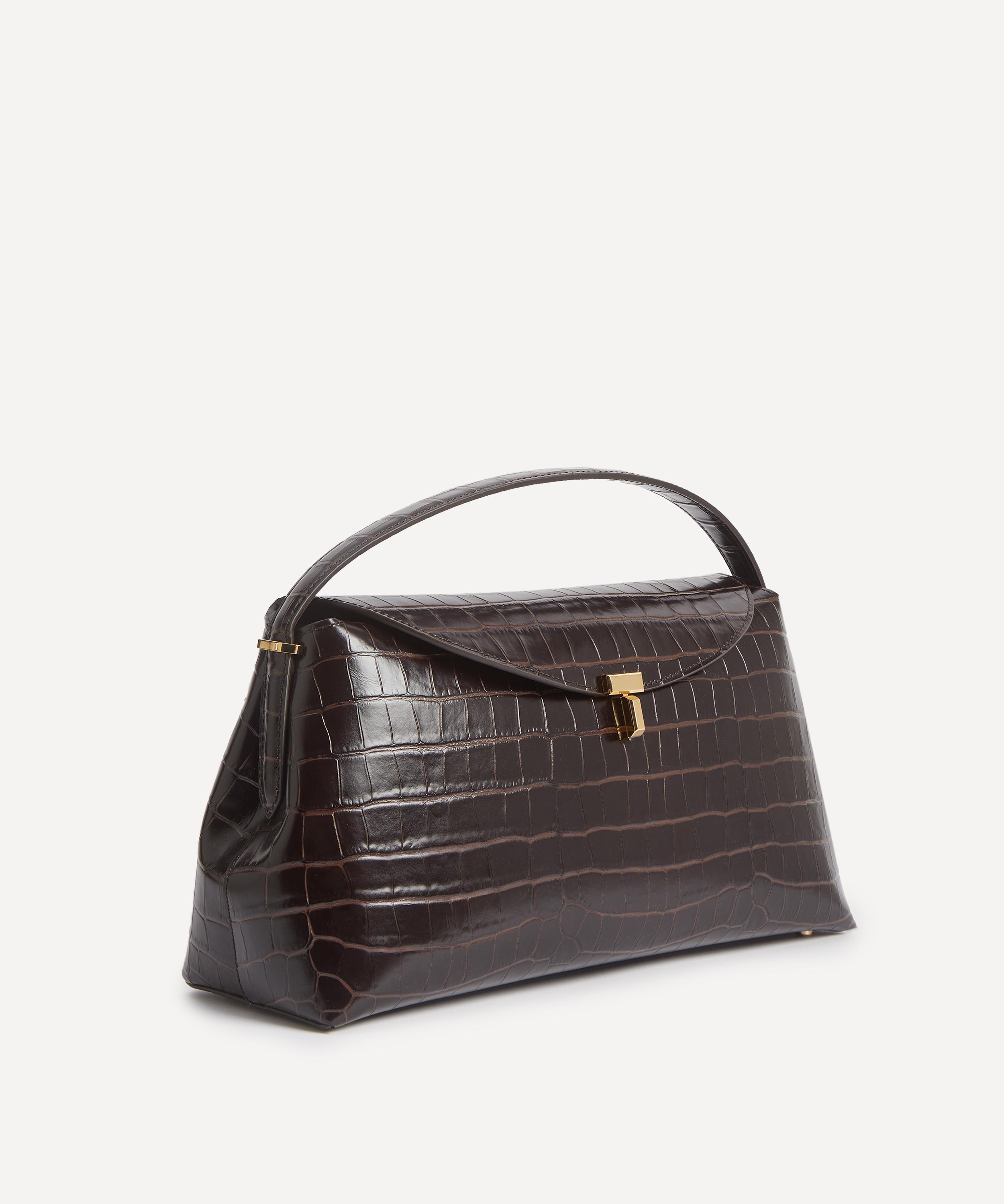 Toteme - T-Lock Croco-Embossed Top Handle Bag image number 2