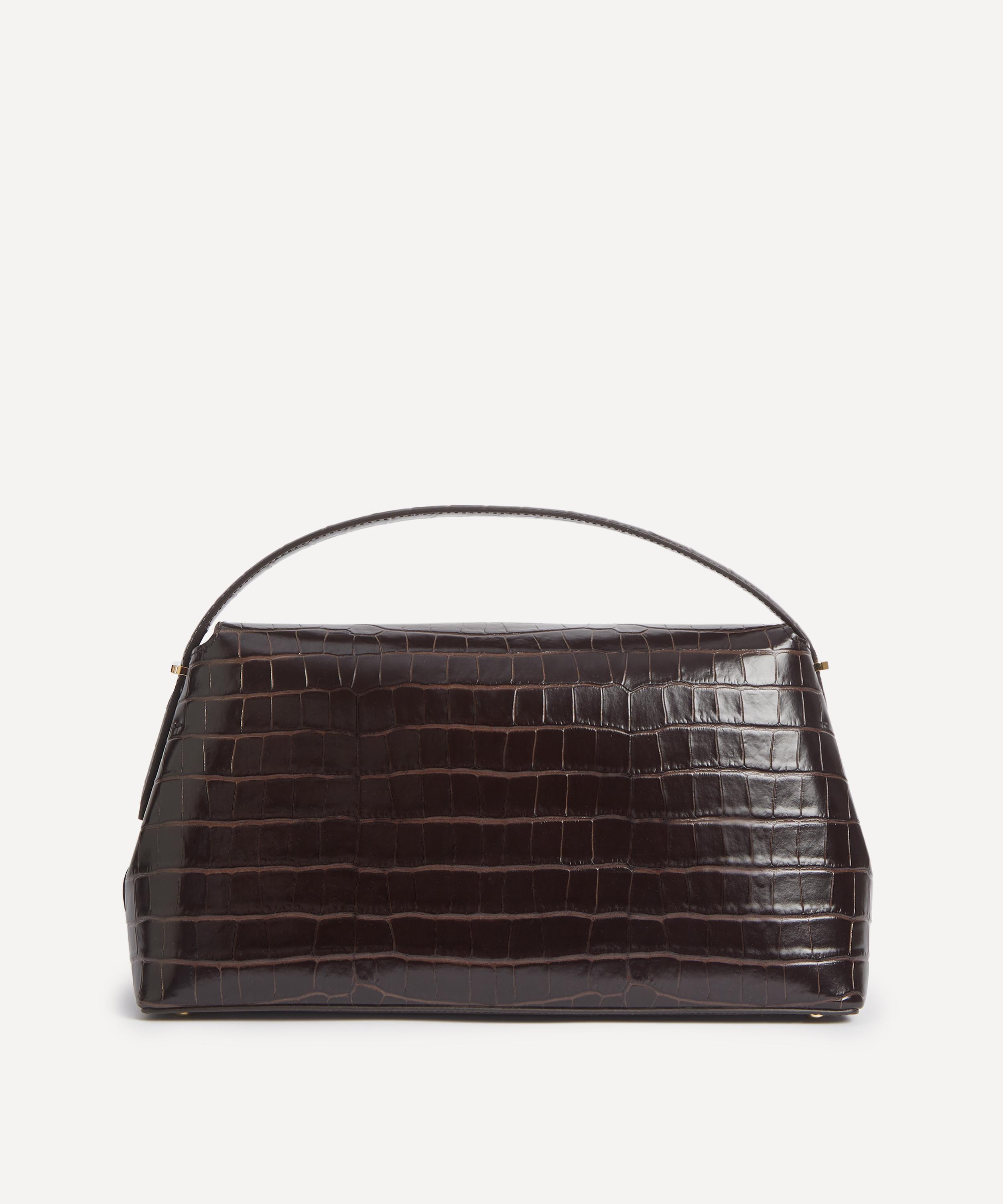 Toteme - T-Lock Croco-Embossed Top Handle Bag image number 3