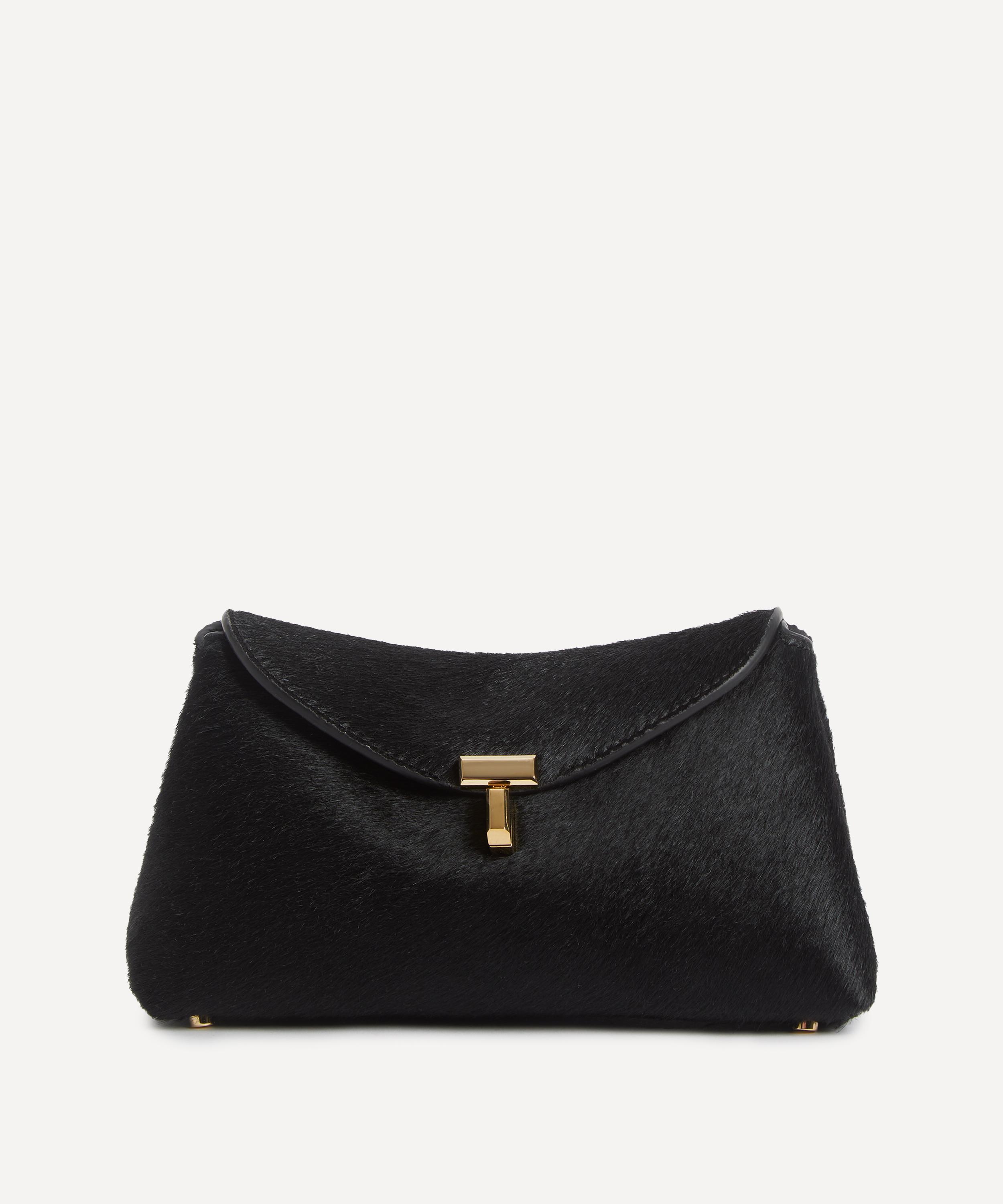 Toteme - Mini T-Lock Pony Hair Clutch Bag