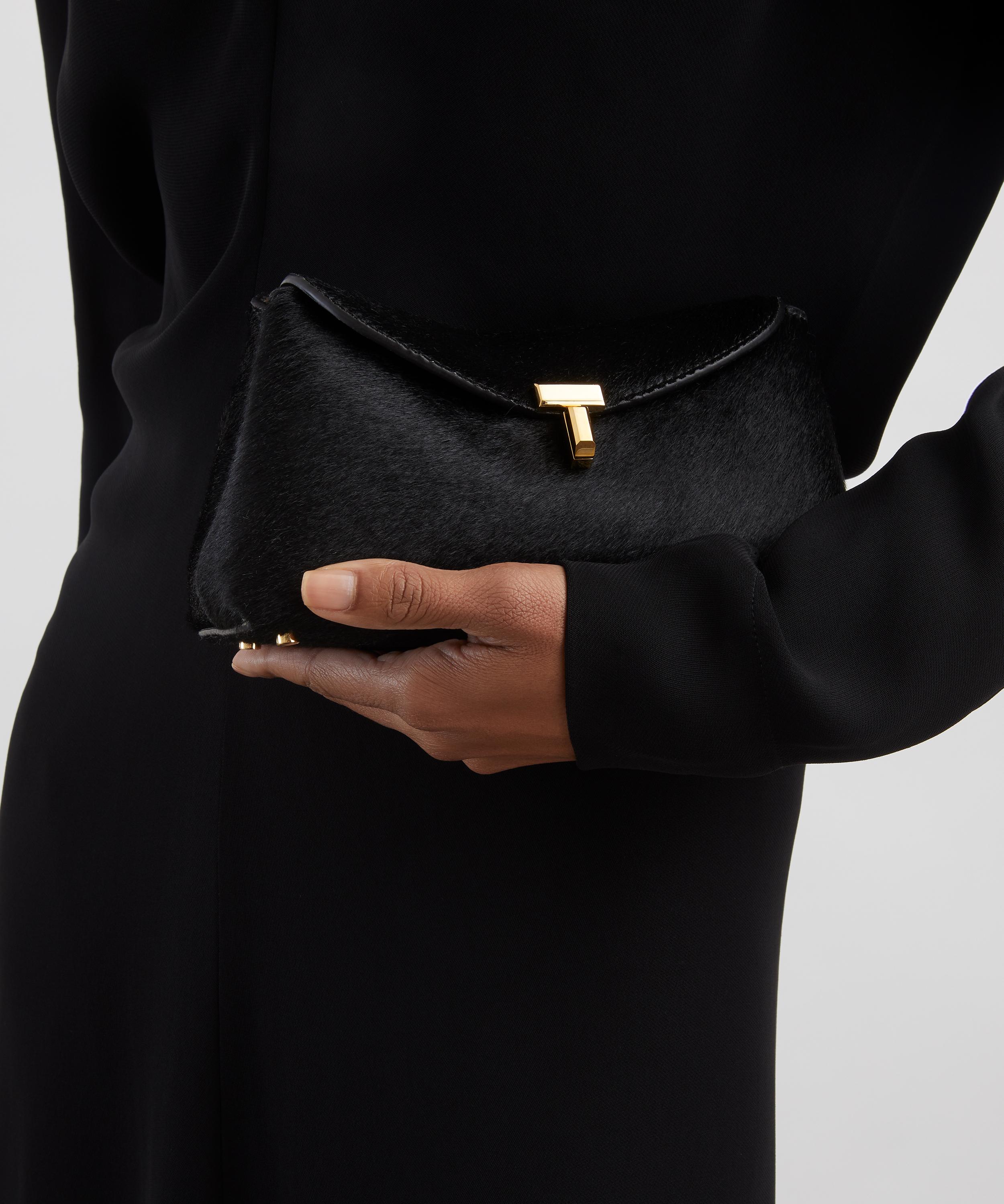 Toteme - Mini T-Lock Pony Hair Clutch Bag image number 1