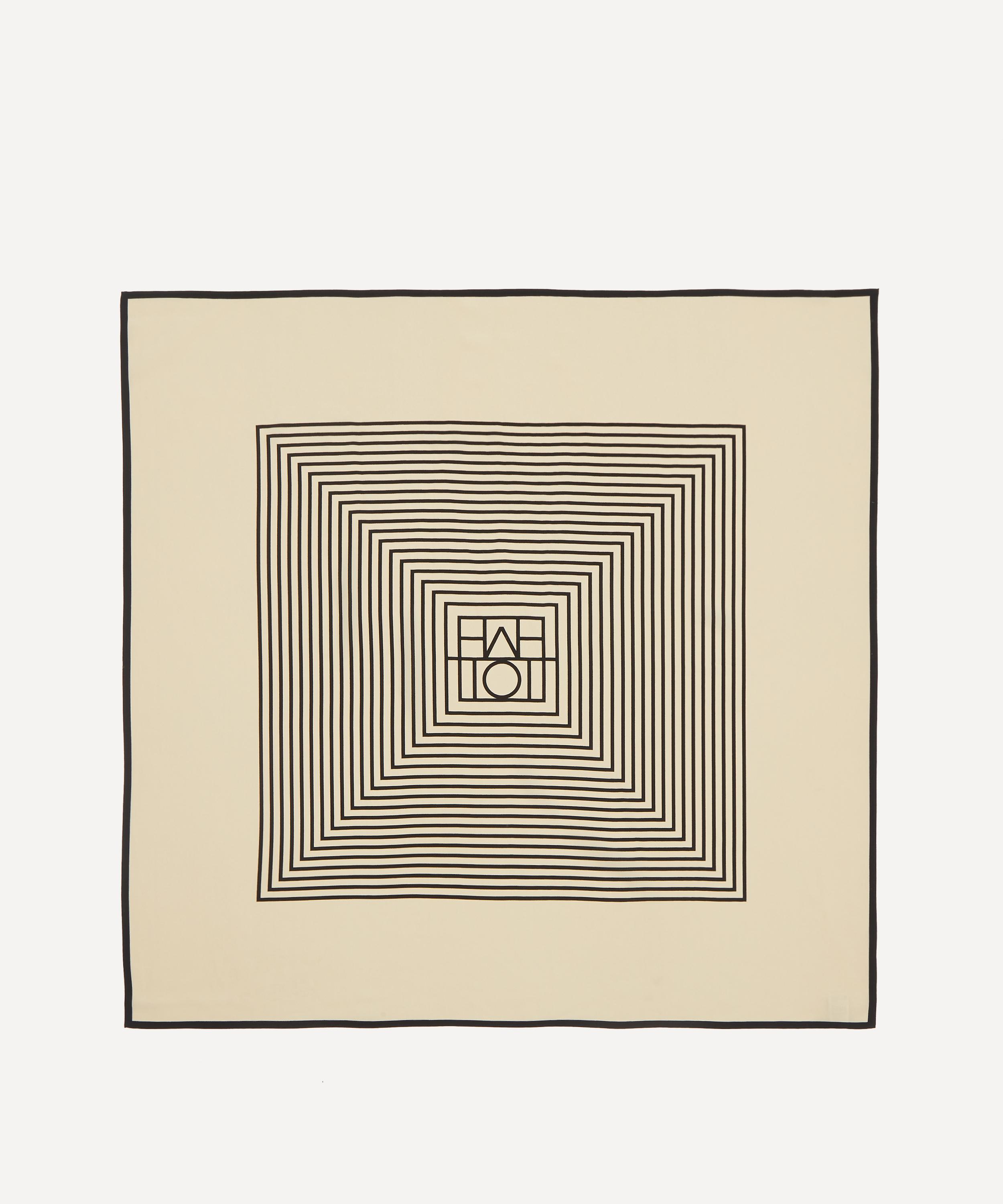 Toteme - Centered Monogram Silk Scarf image number 1