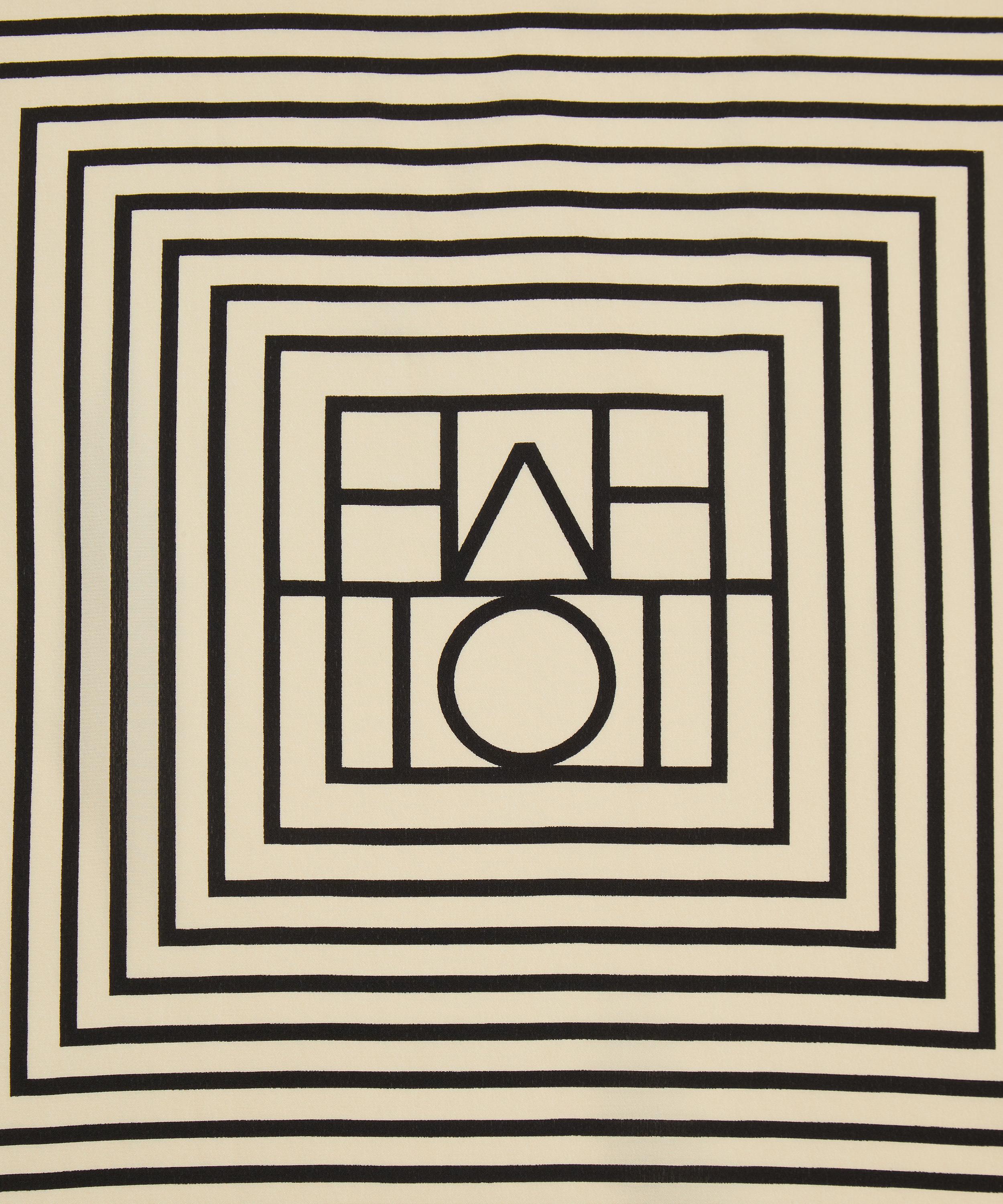 Toteme - Centered Monogram Silk Scarf image number 2