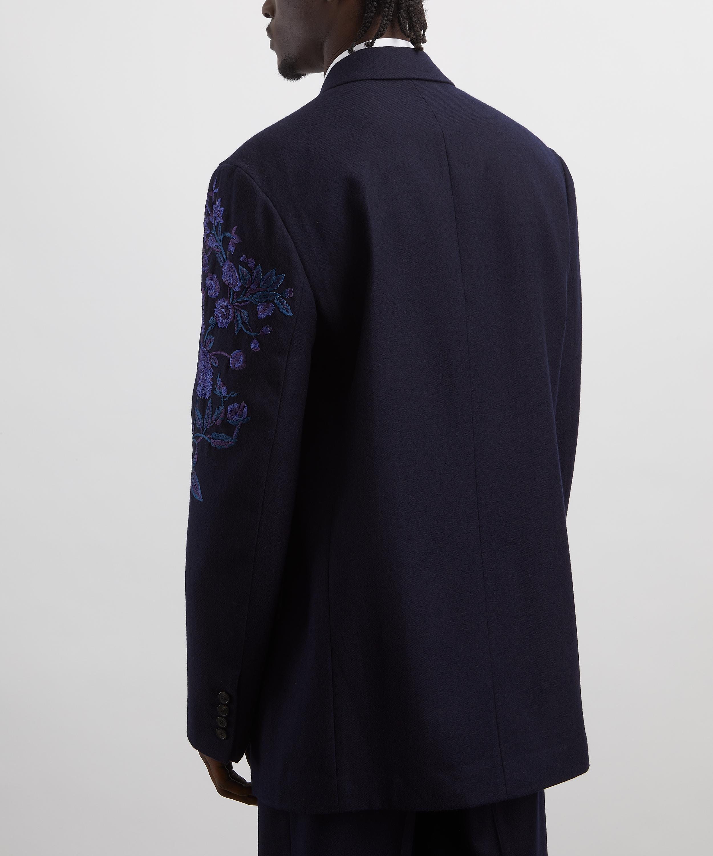 Dries Van Noten - Embroidered Double-Breasted Wool Blazer image number 3