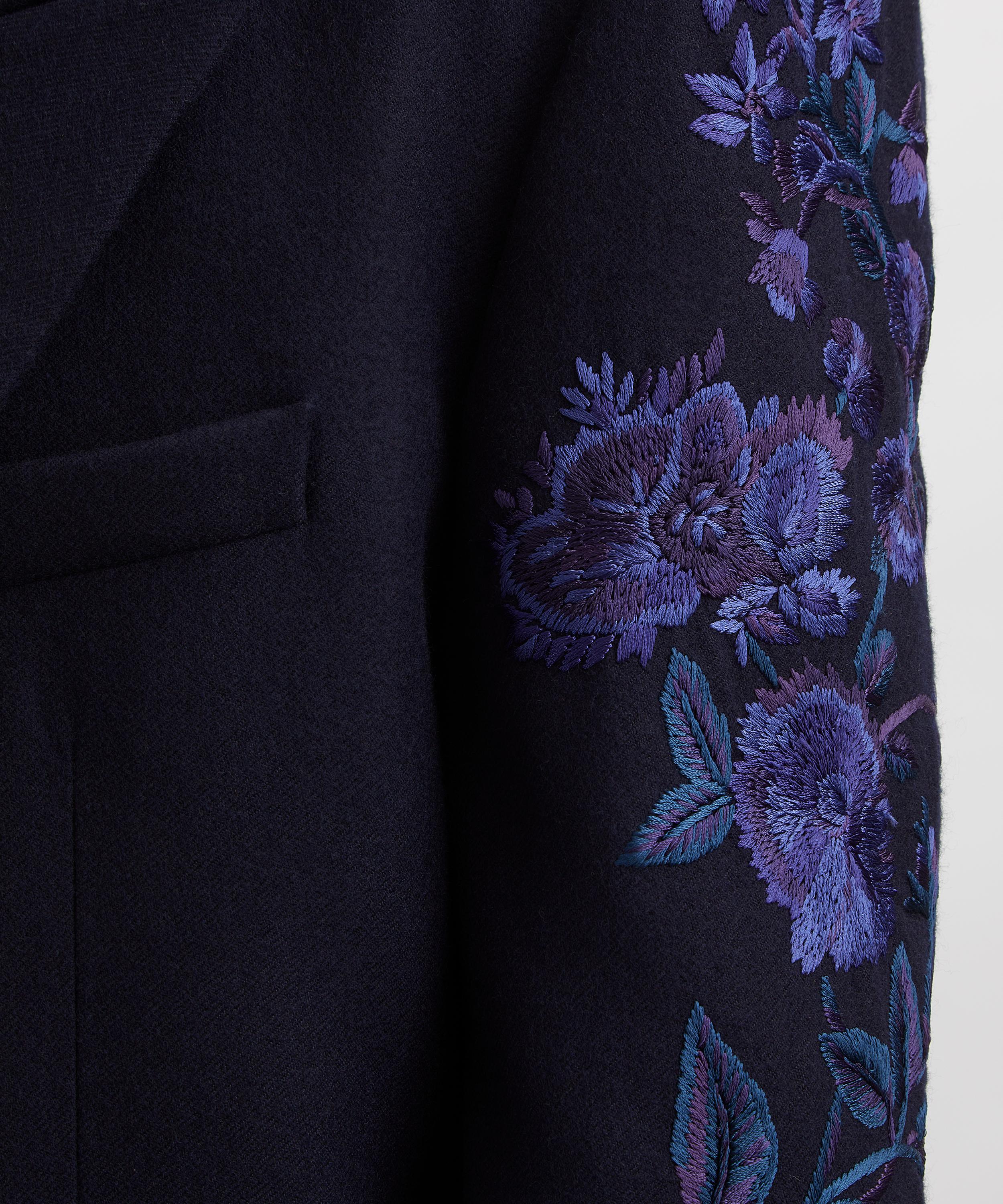 Dries Van Noten - Embroidered Double-Breasted Wool Blazer image number 4
