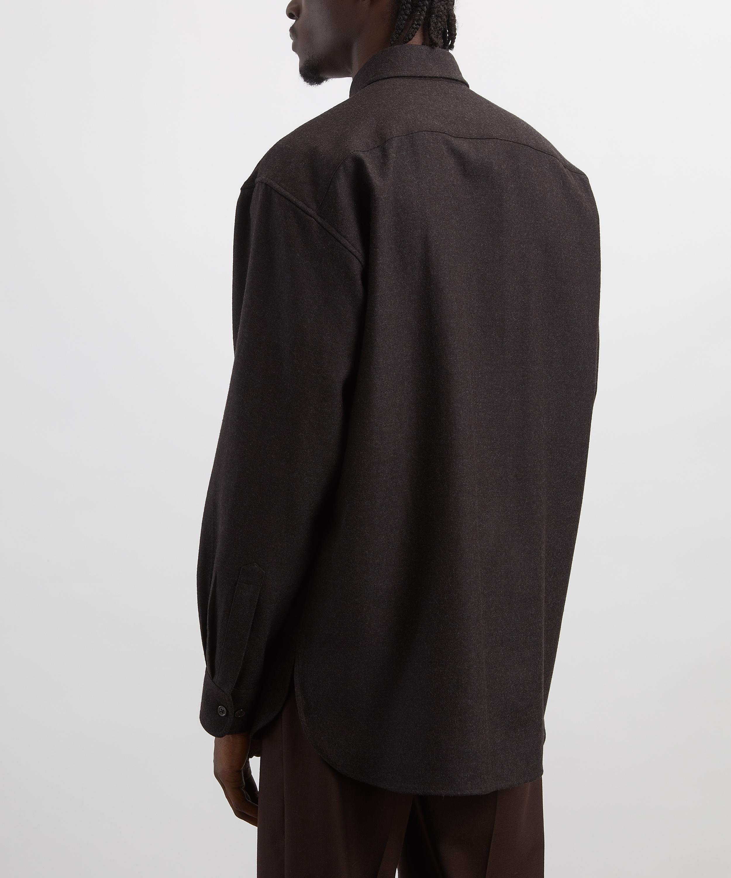 Dries Van Noten - Embroidered Wool Flannel Shirt image number 3