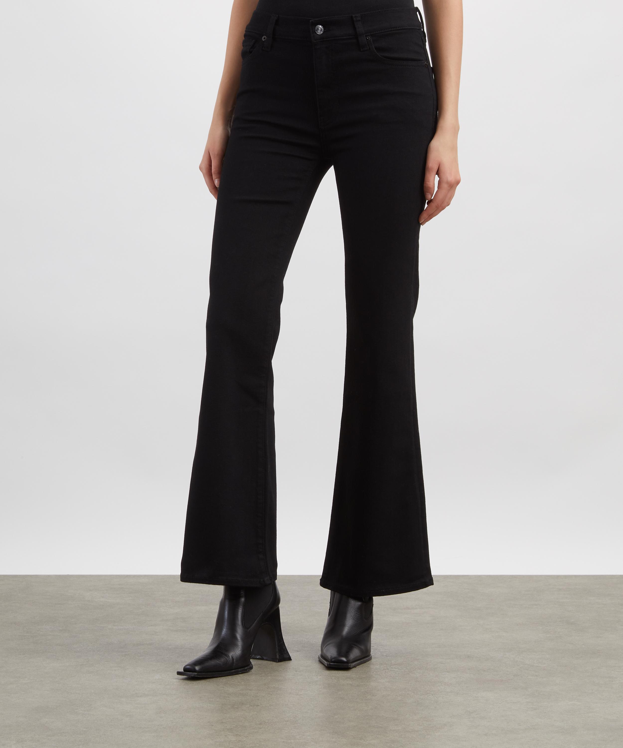 Frame - The Icon Mid-Rise Flared Jeans in Black  image number 2