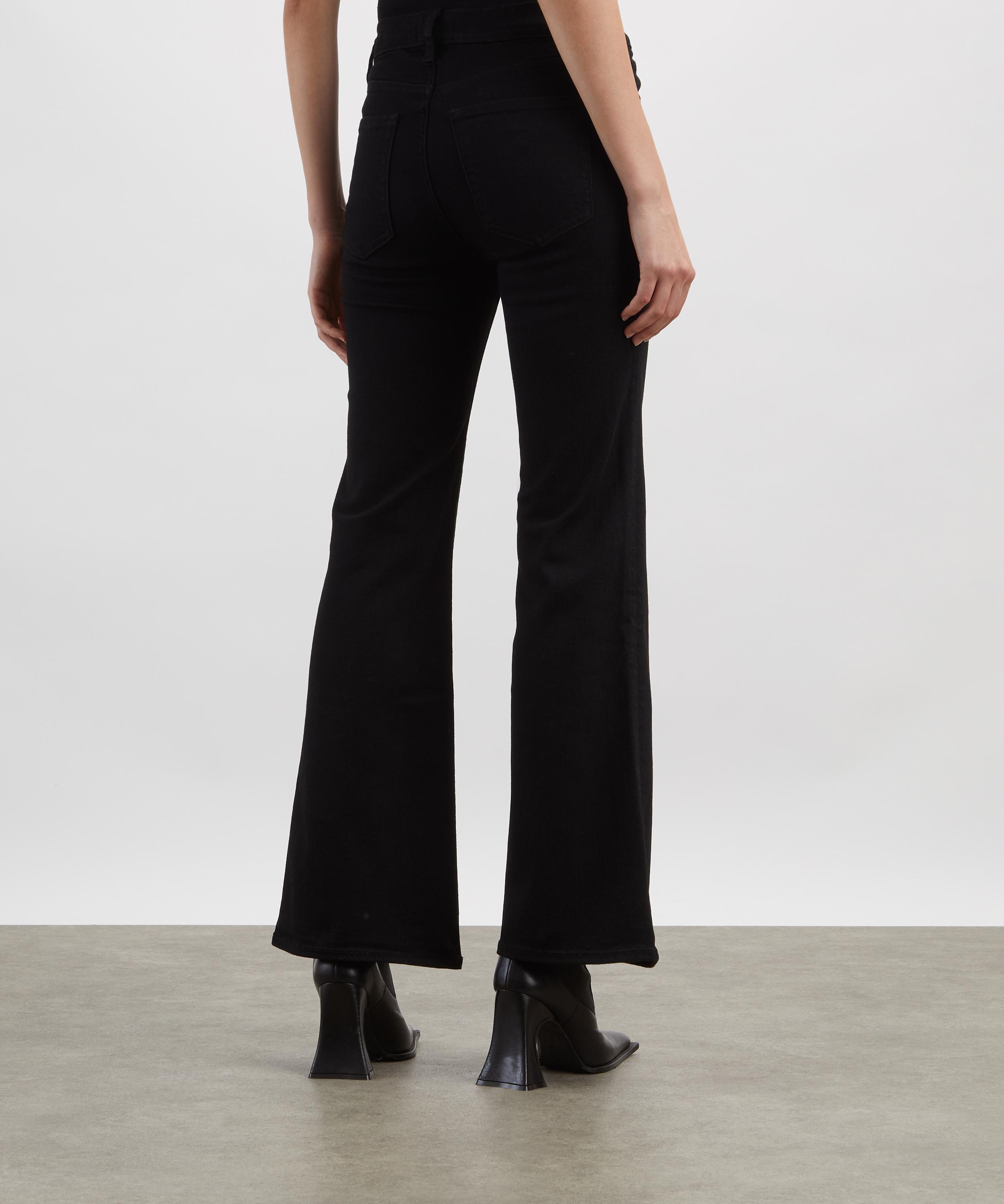 Frame - The Icon Mid-Rise Flared Jeans in Black  image number 3