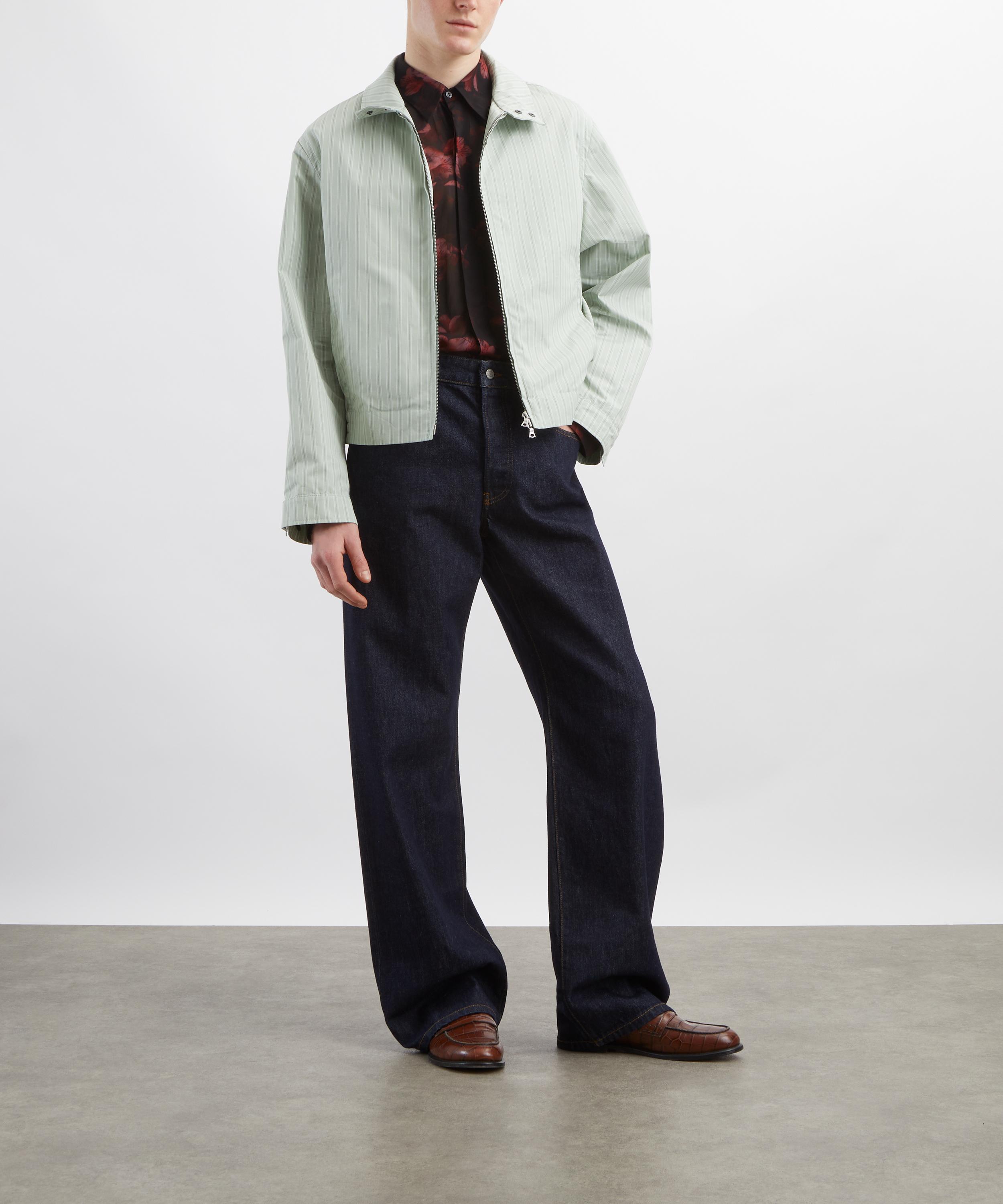Dries Van Noten - Pistachio-Striped Bomber Jacket image number 1