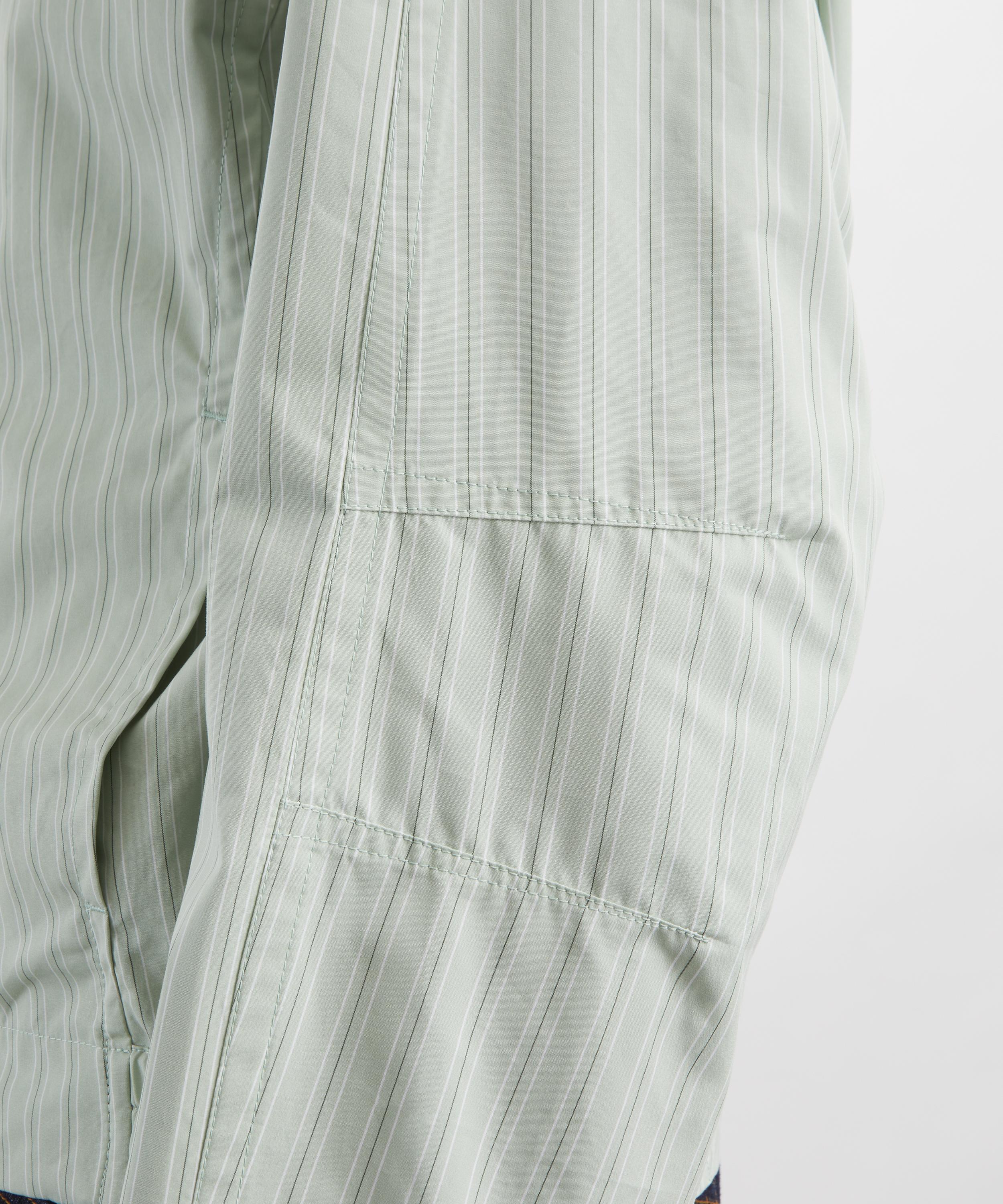 Dries Van Noten - Pistachio-Striped Bomber Jacket image number 4