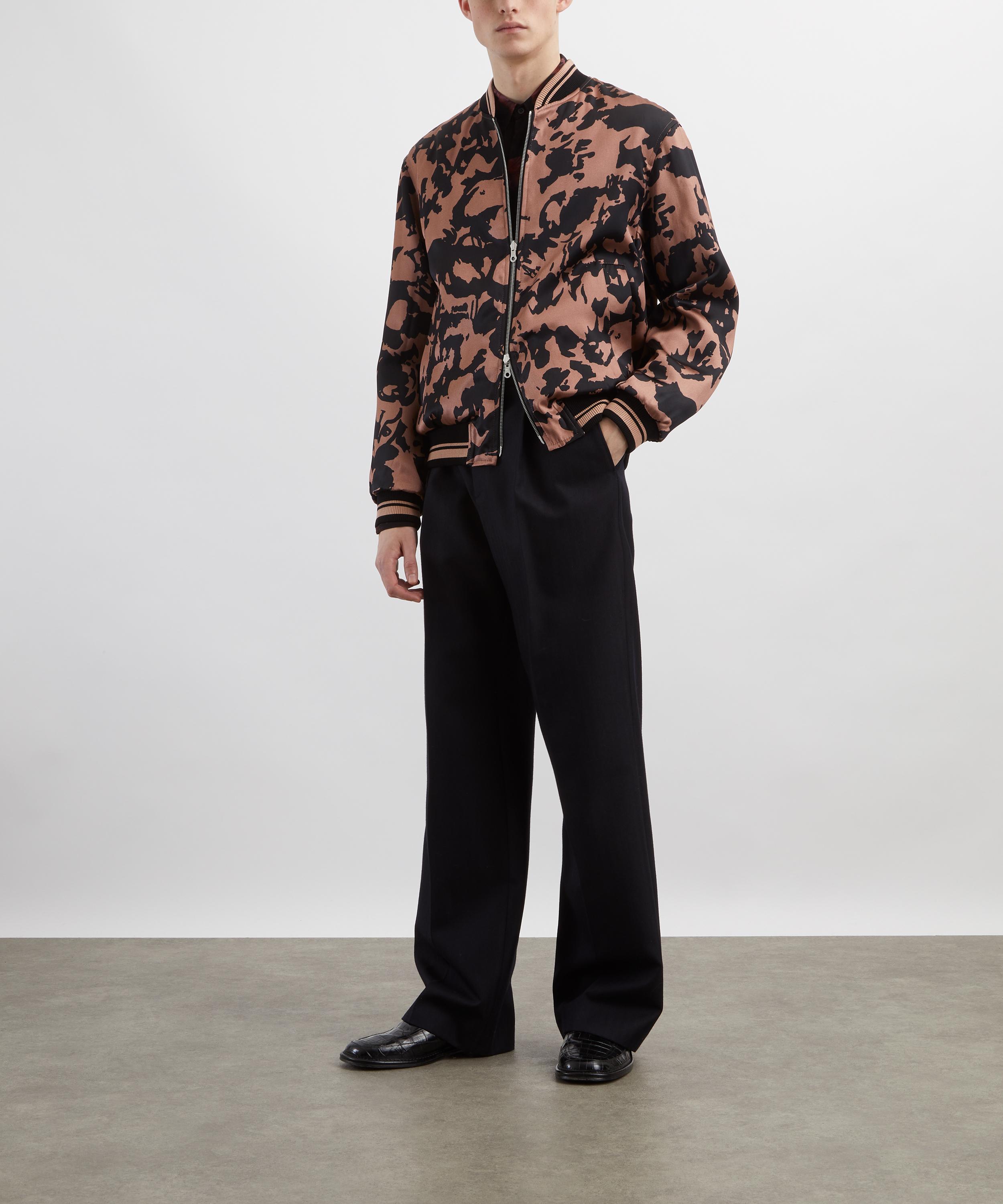 Dries Van Noten - Abstract Floral Reversible Satin Bomber Jacket&nbsp; image number 1