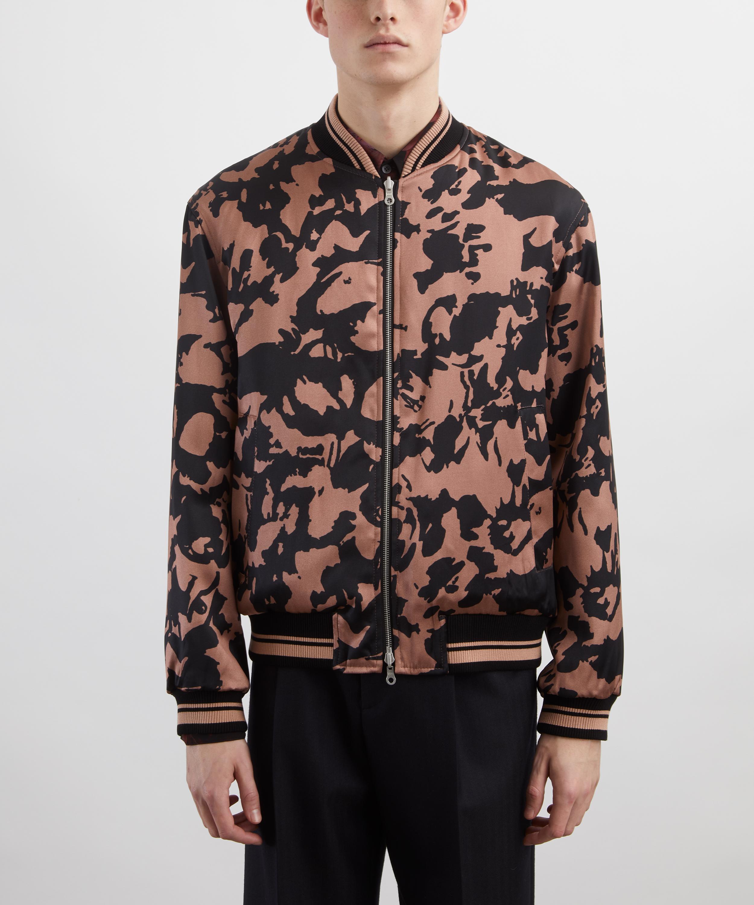 Dries Van Noten - Abstract Floral Reversible Satin Bomber Jacket&nbsp; image number 2
