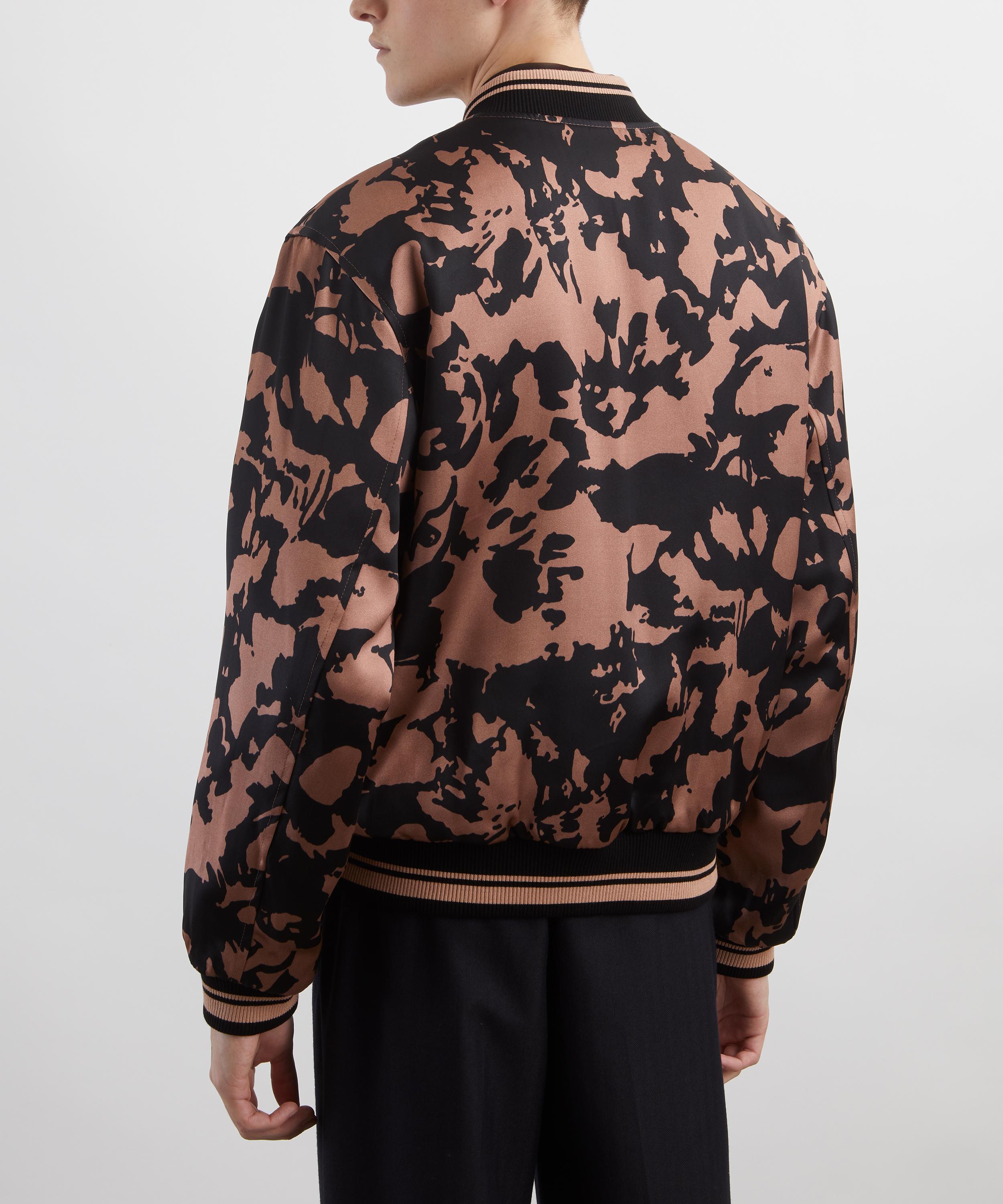 Dries Van Noten - Abstract Floral Reversible Satin Bomber Jacket&nbsp; image number 3