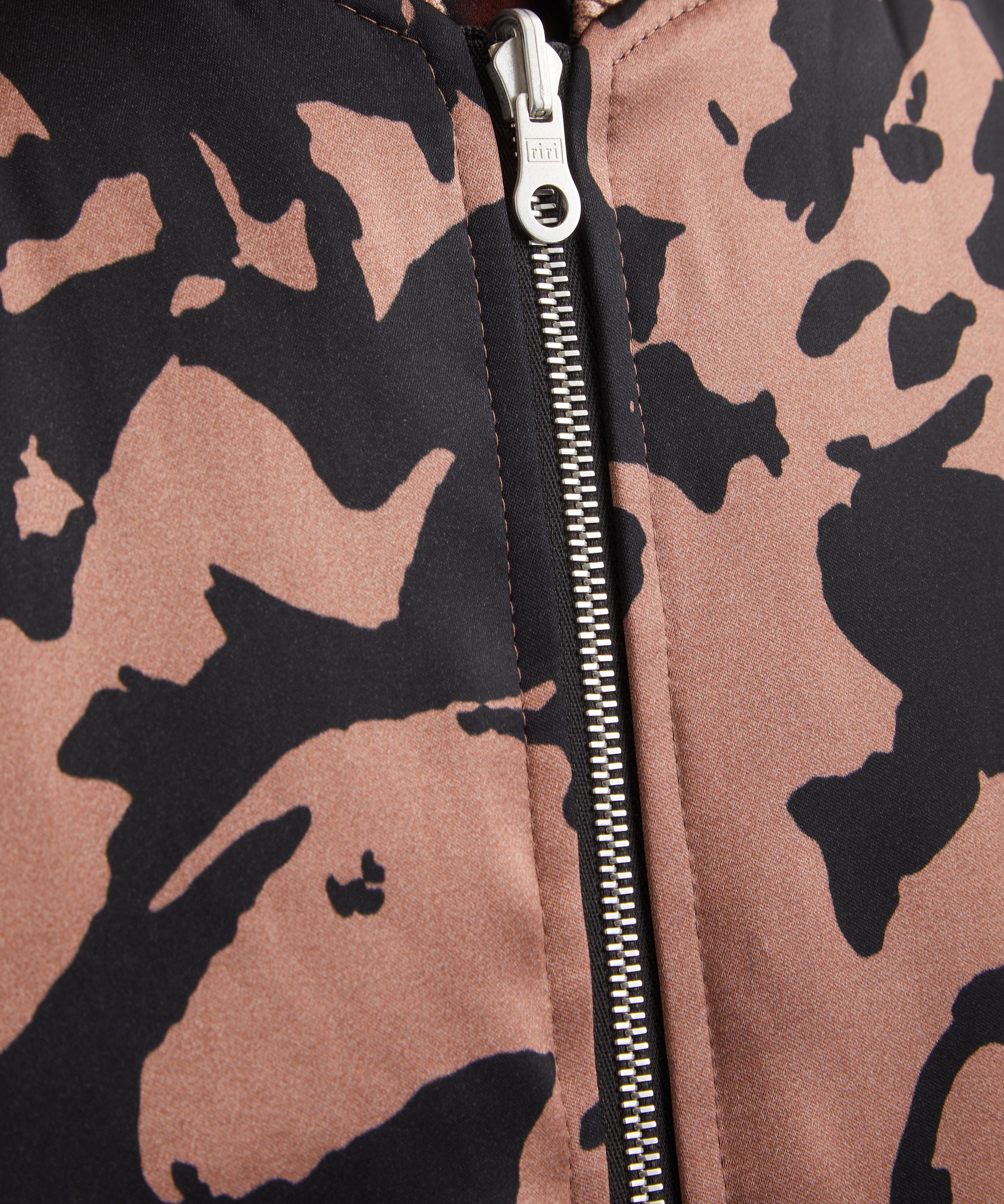 Dries Van Noten - Abstract Floral Reversible Satin Bomber Jacket&nbsp; image number 4