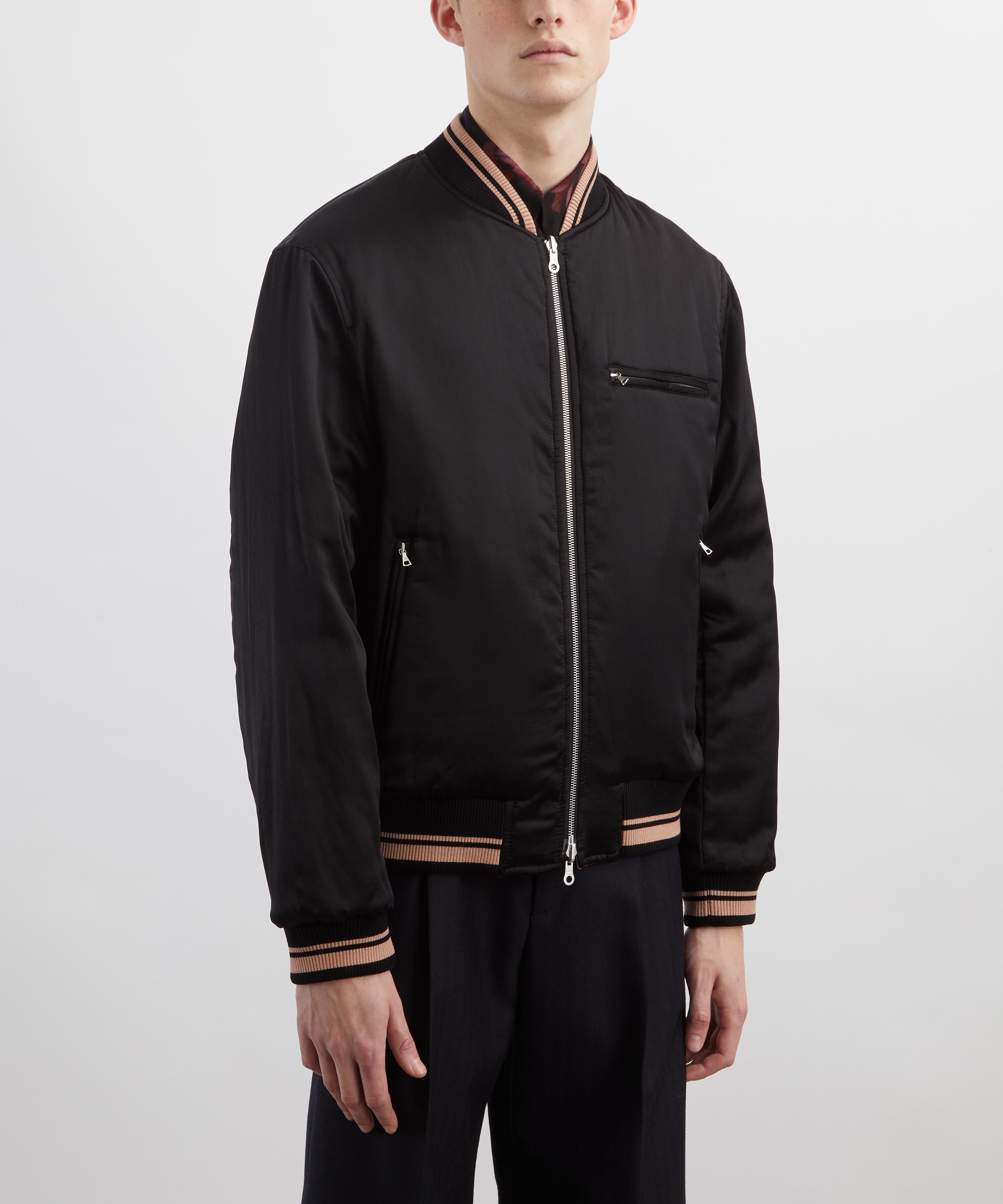 Dries Van Noten - Abstract Floral Reversible Satin Bomber Jacket&nbsp; image number 5