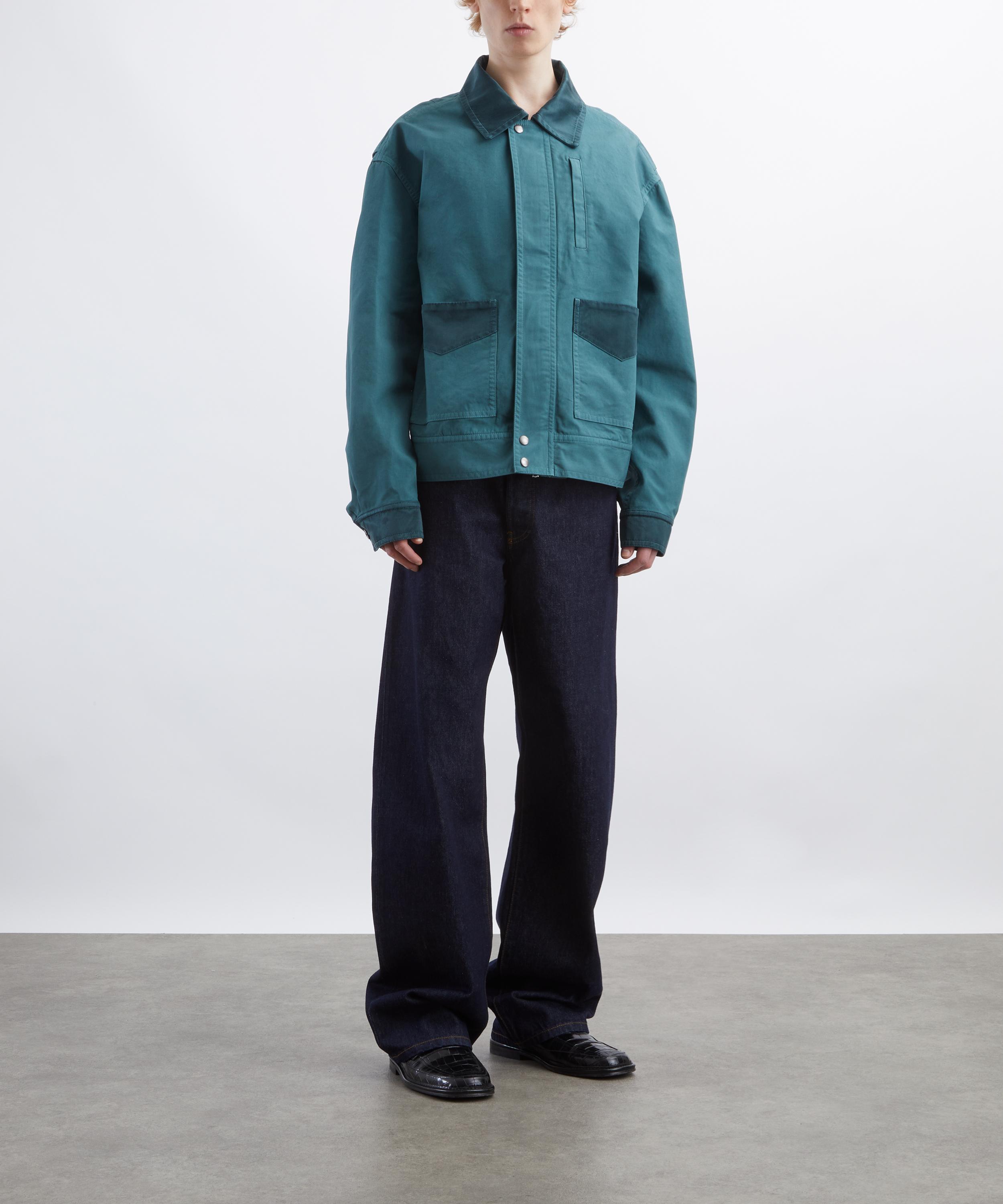 Dries Van Noten - Turquoise Cotton Jacket image number 1