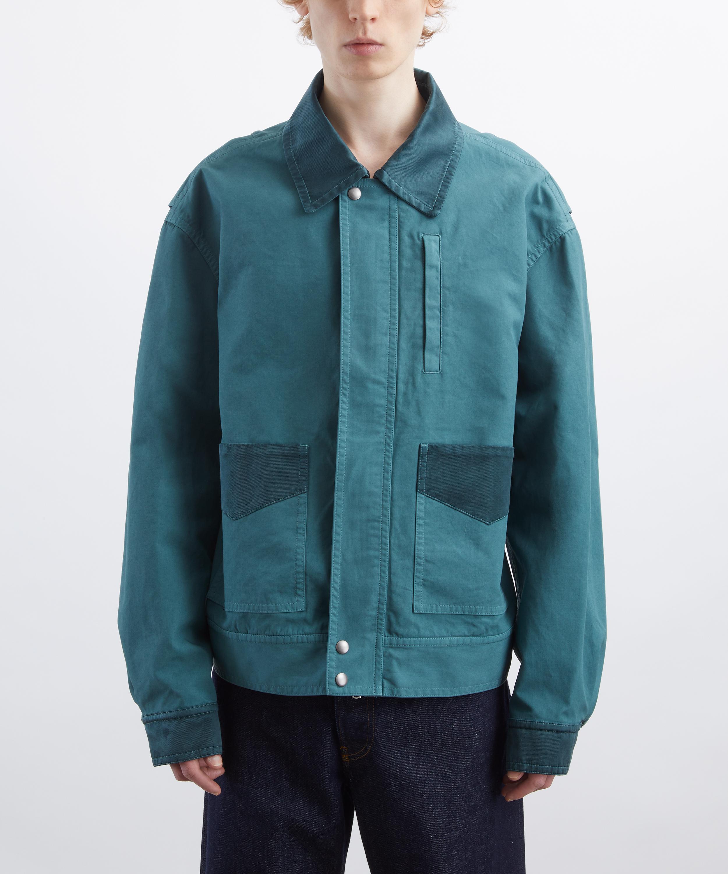 Dries Van Noten - Turquoise Cotton Jacket image number 2
