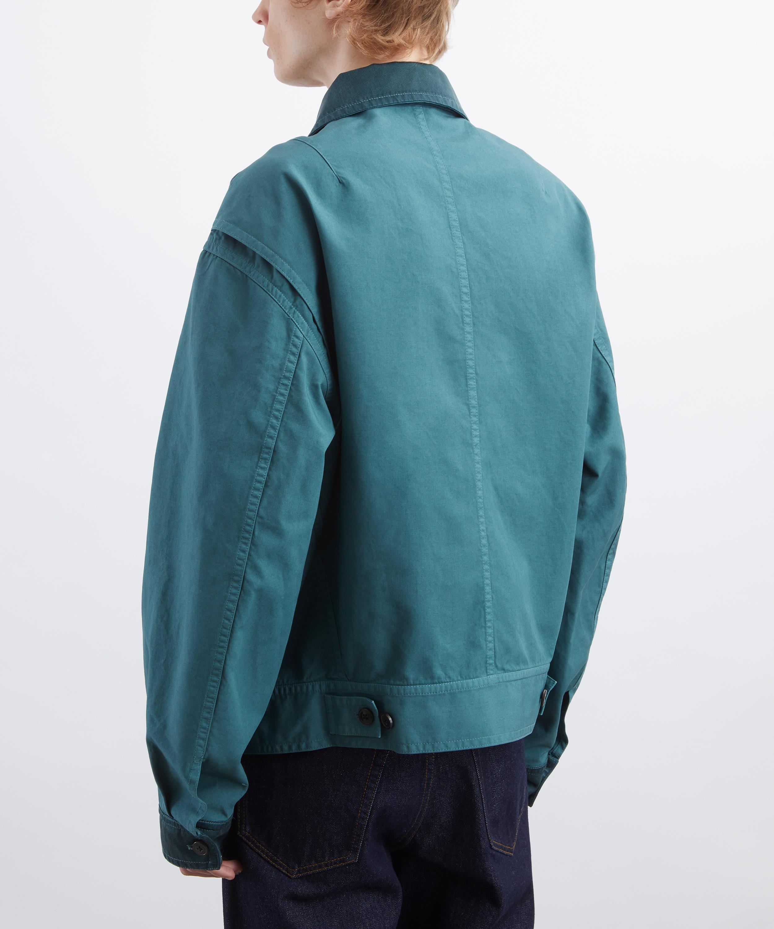 Dries Van Noten - Turquoise Cotton Jacket image number 3