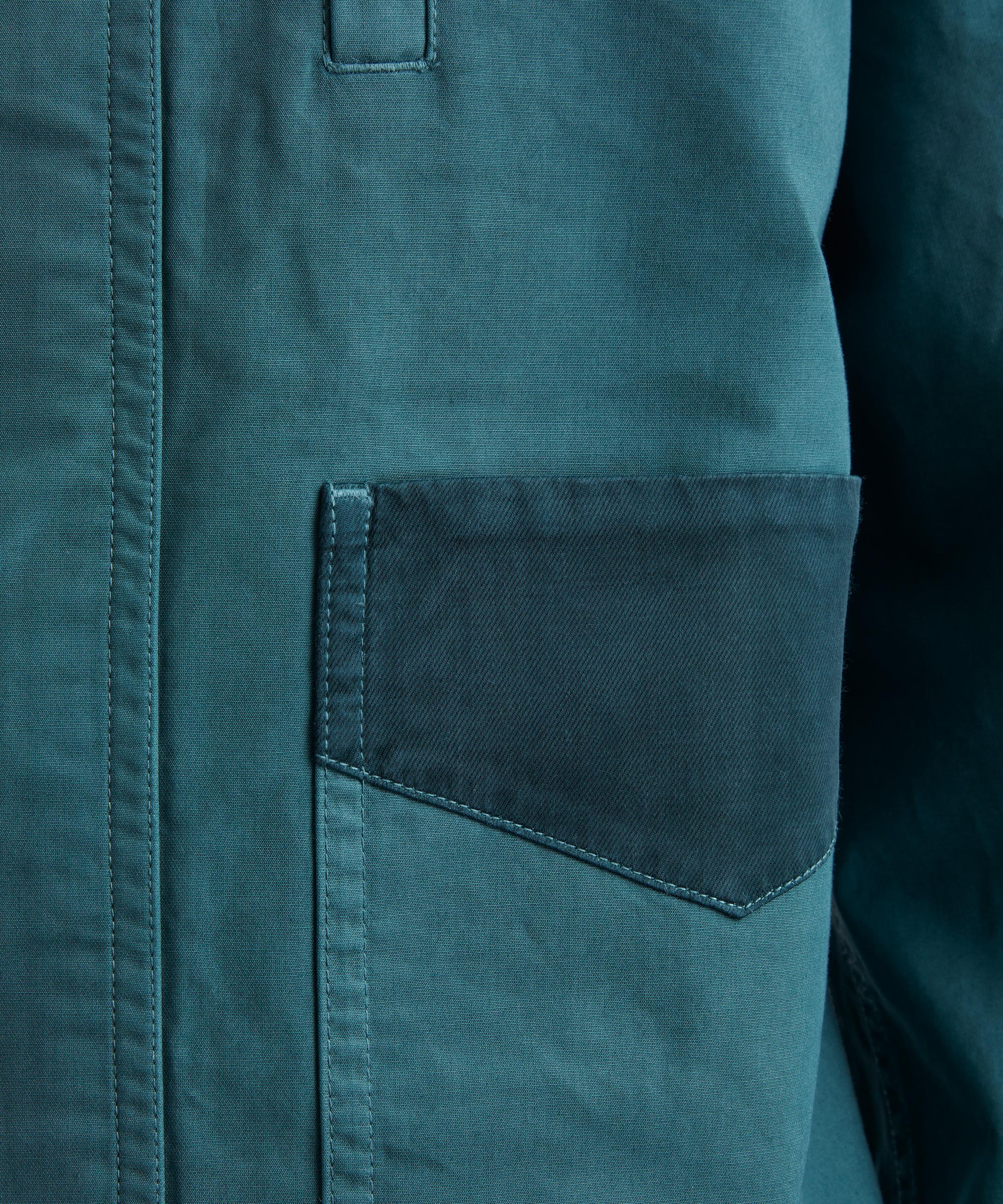 Dries Van Noten - Turquoise Cotton Jacket image number 4