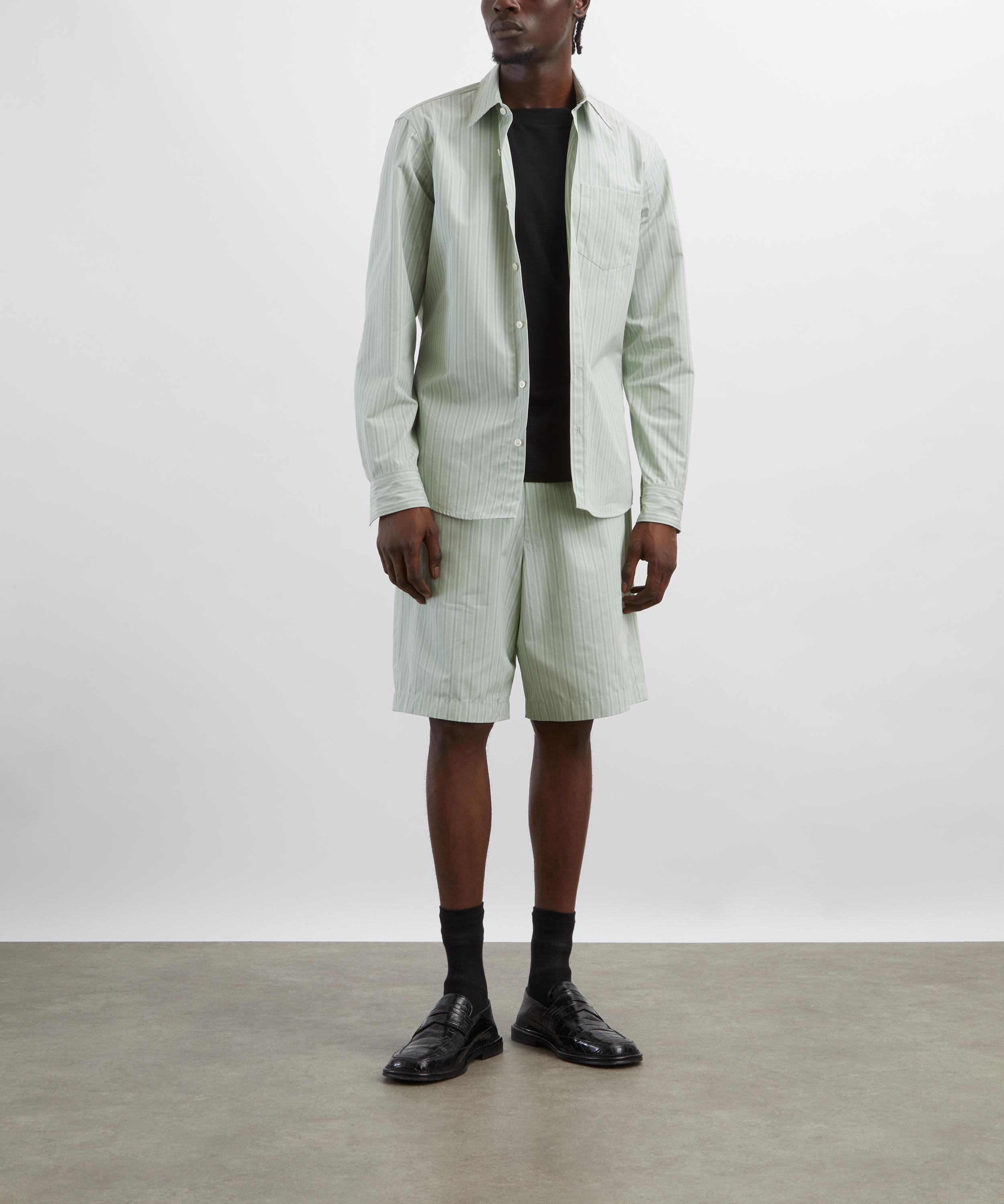 Dries Van Noten - Pistachio Fitted Cotton Shirt image number 1