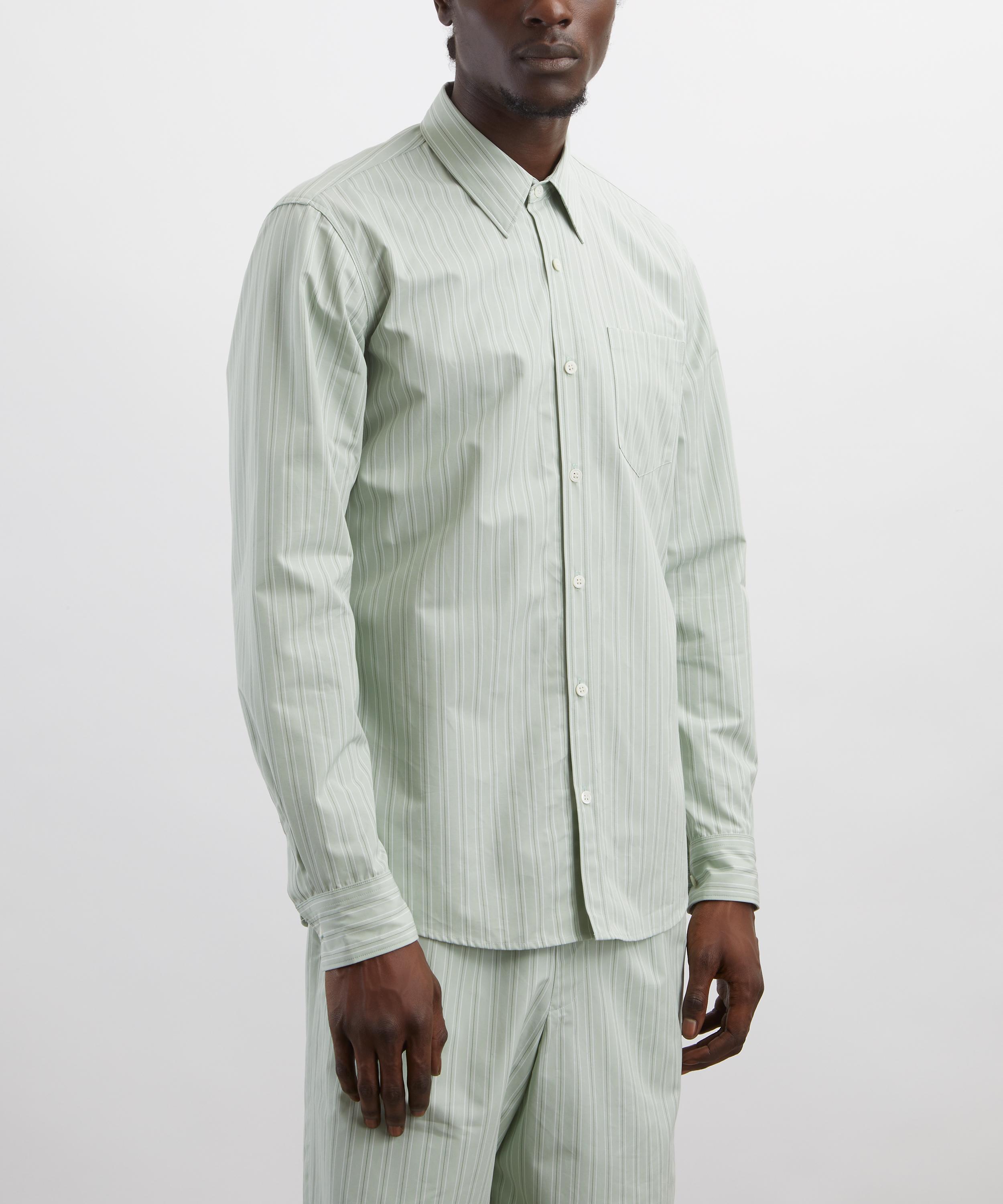 Dries Van Noten - Pistachio Fitted Cotton Shirt image number 2