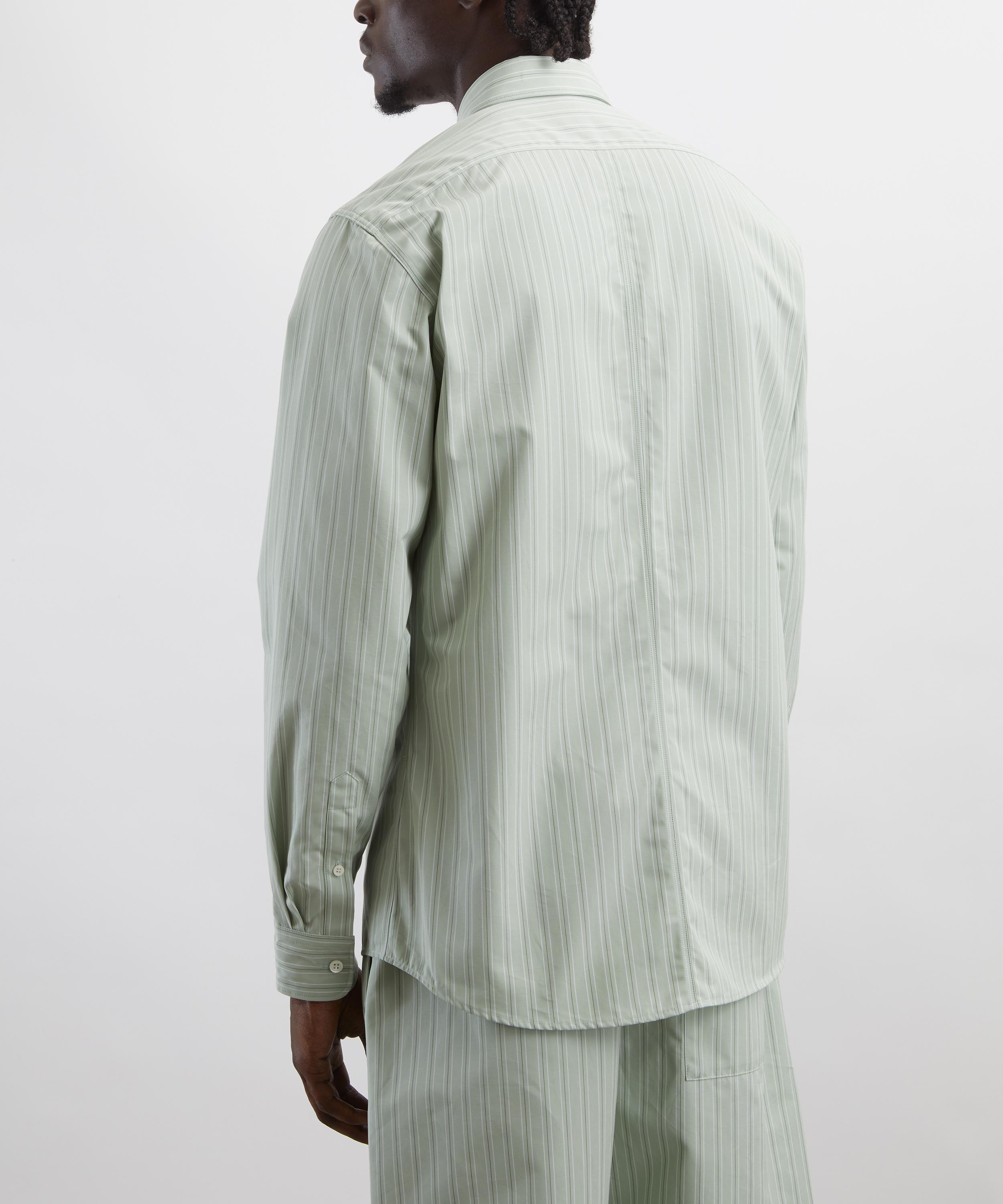 Dries Van Noten - Pistachio Fitted Cotton Shirt image number 3