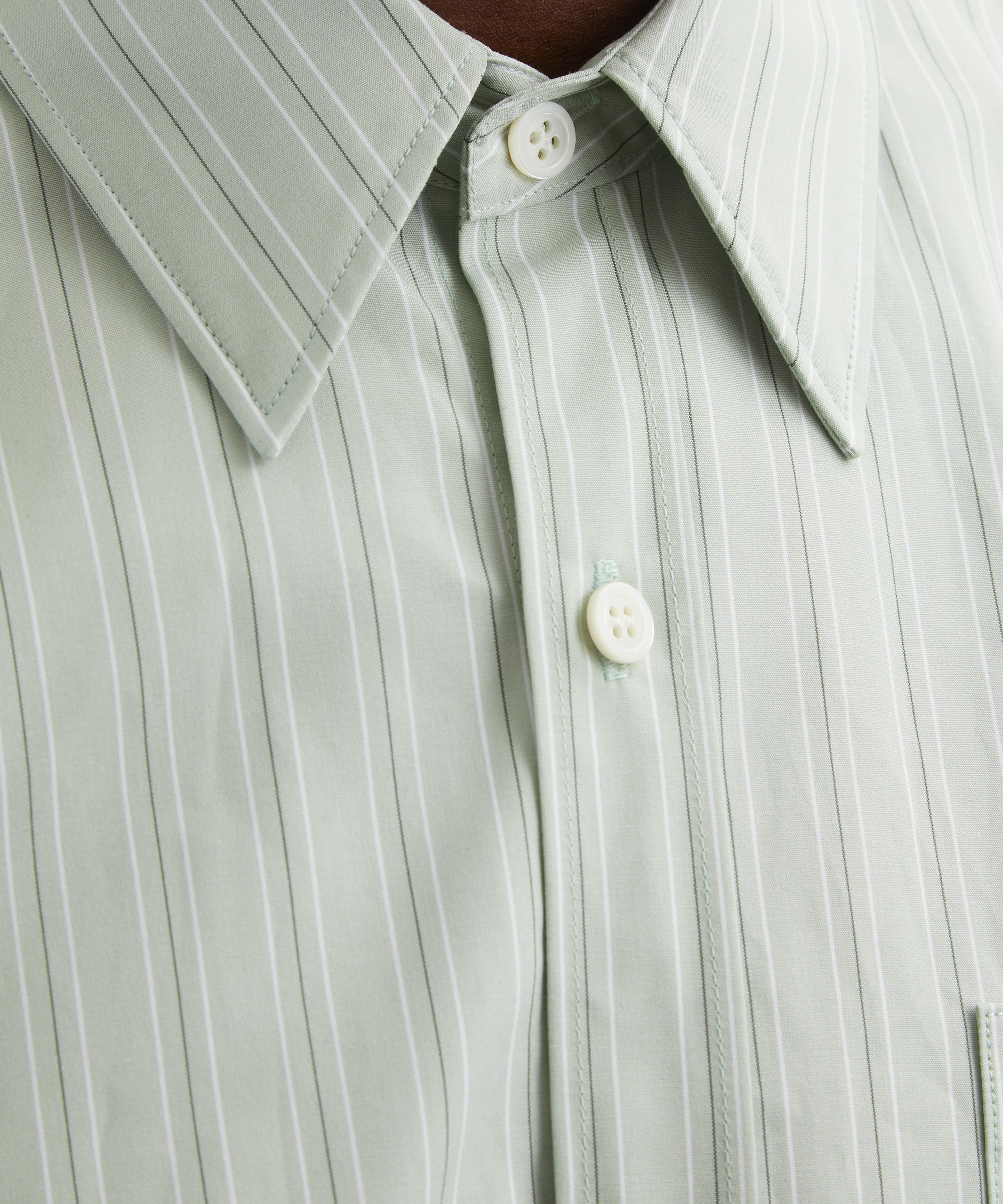 Dries Van Noten - Pistachio Fitted Cotton Shirt image number 4