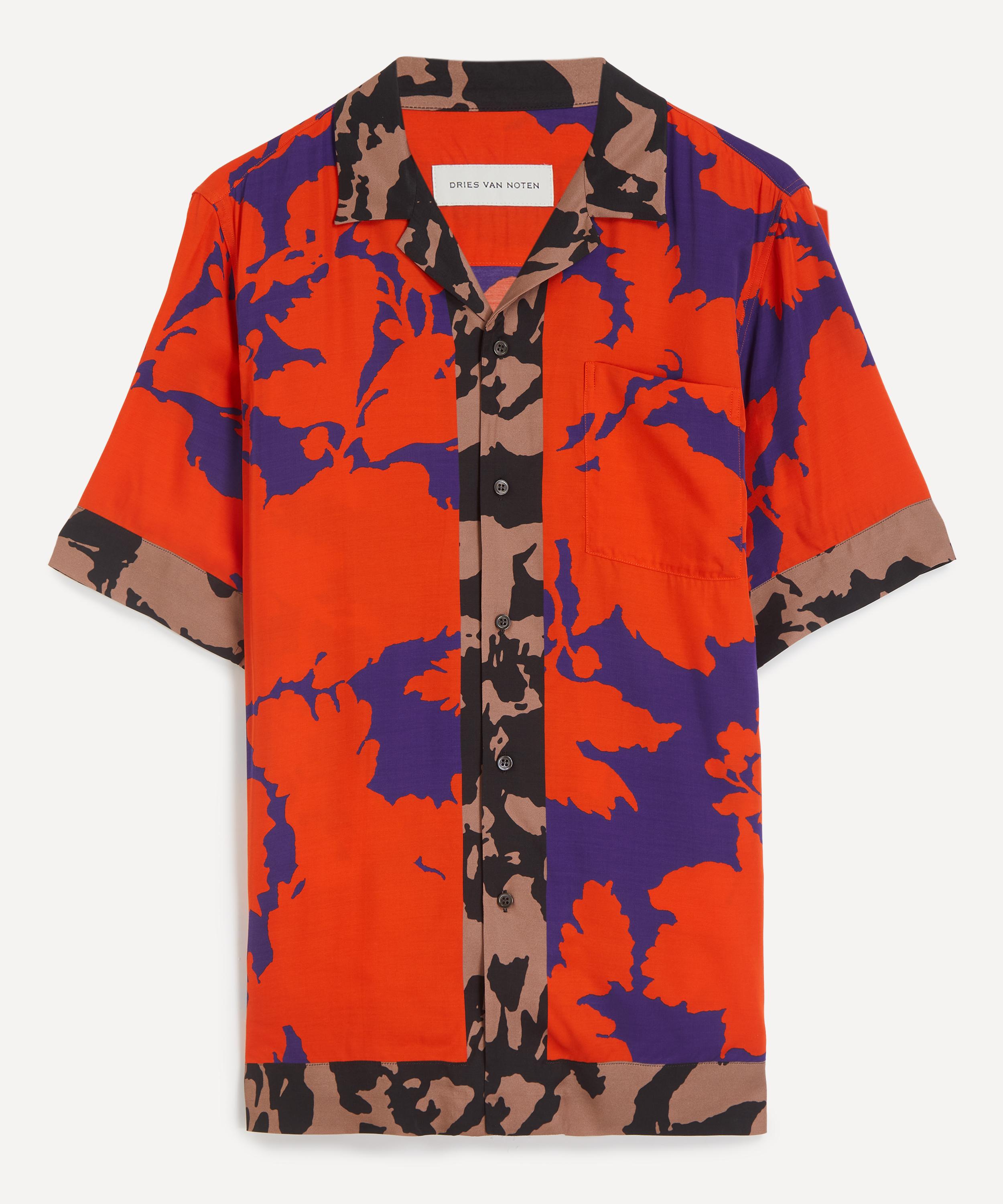 Dries Van Noten - Abstract Floral Print Satin Shirt