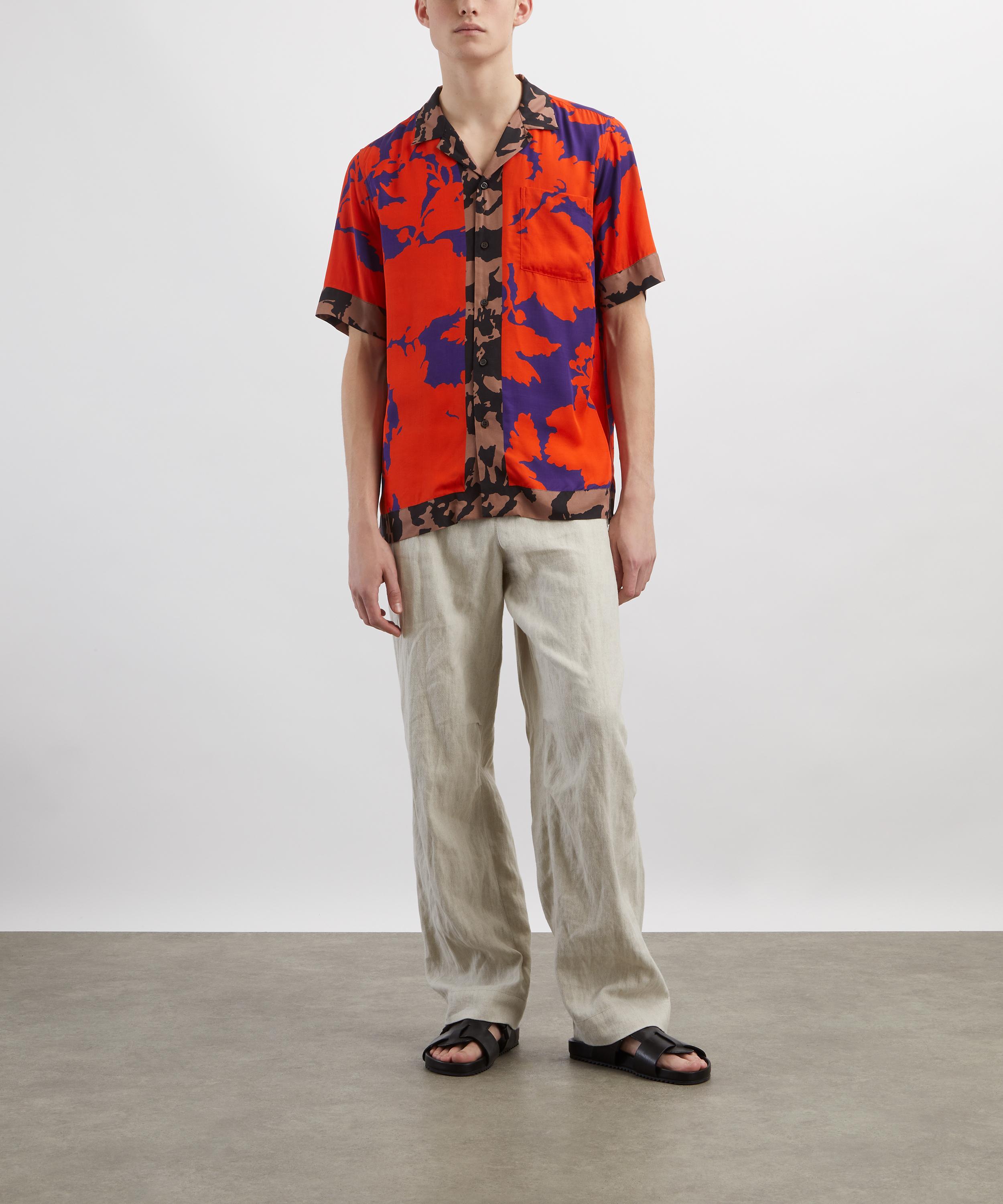 Dries Van Noten - Abstract Floral Print Satin Shirt image number 1