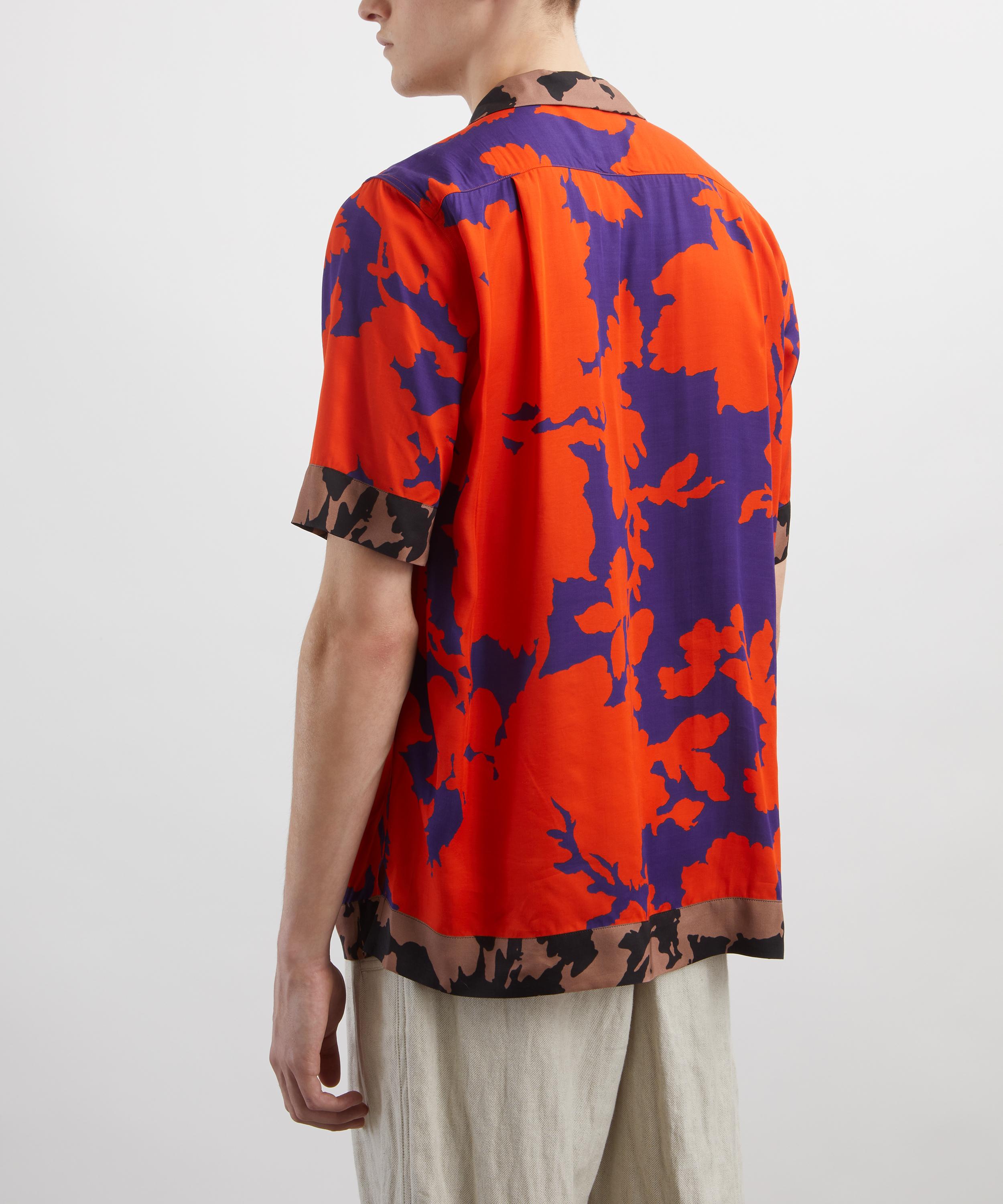 Dries Van Noten - Abstract Floral Print Satin Shirt image number 3