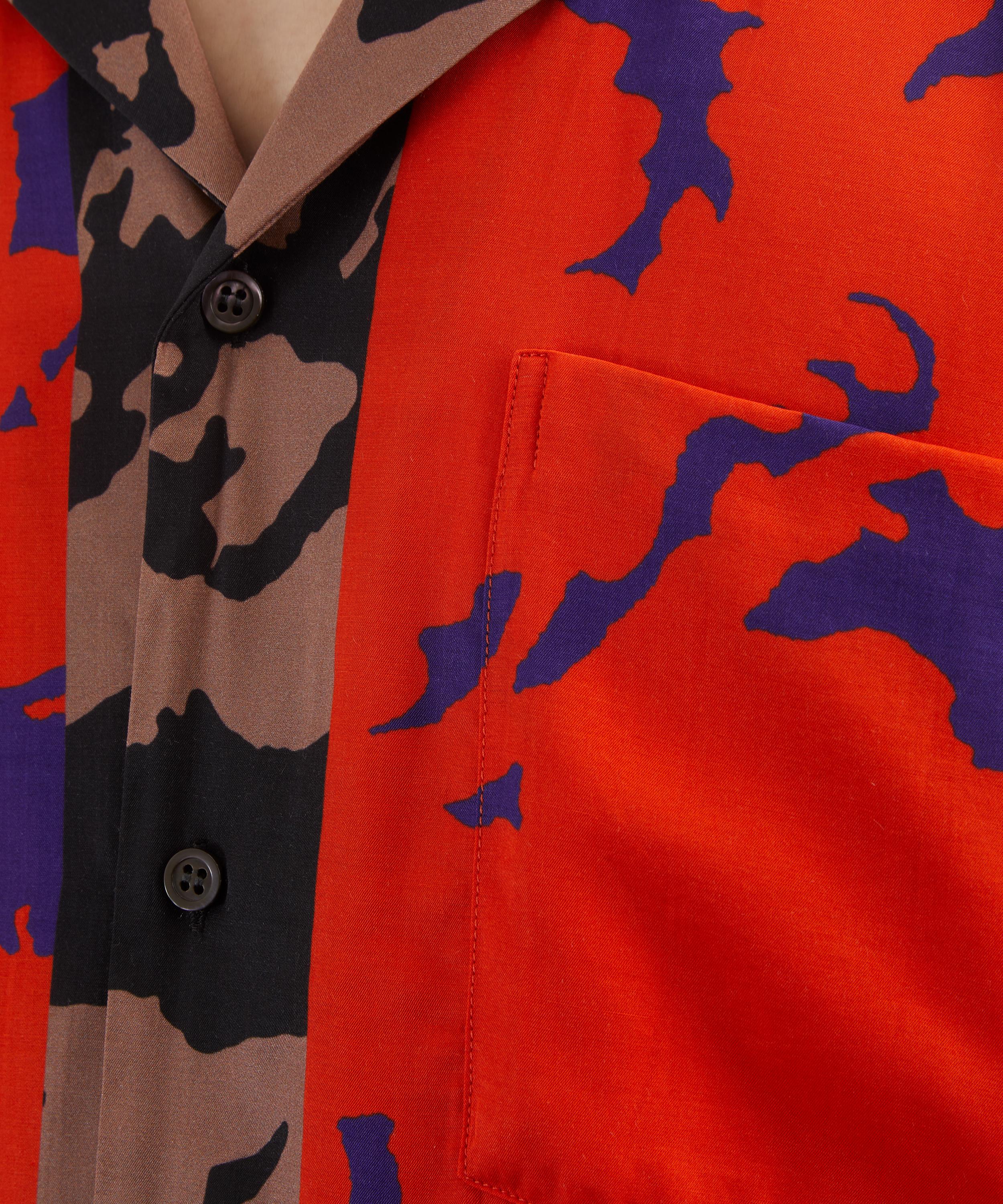 Dries Van Noten - Abstract Floral Print Satin Shirt image number 4