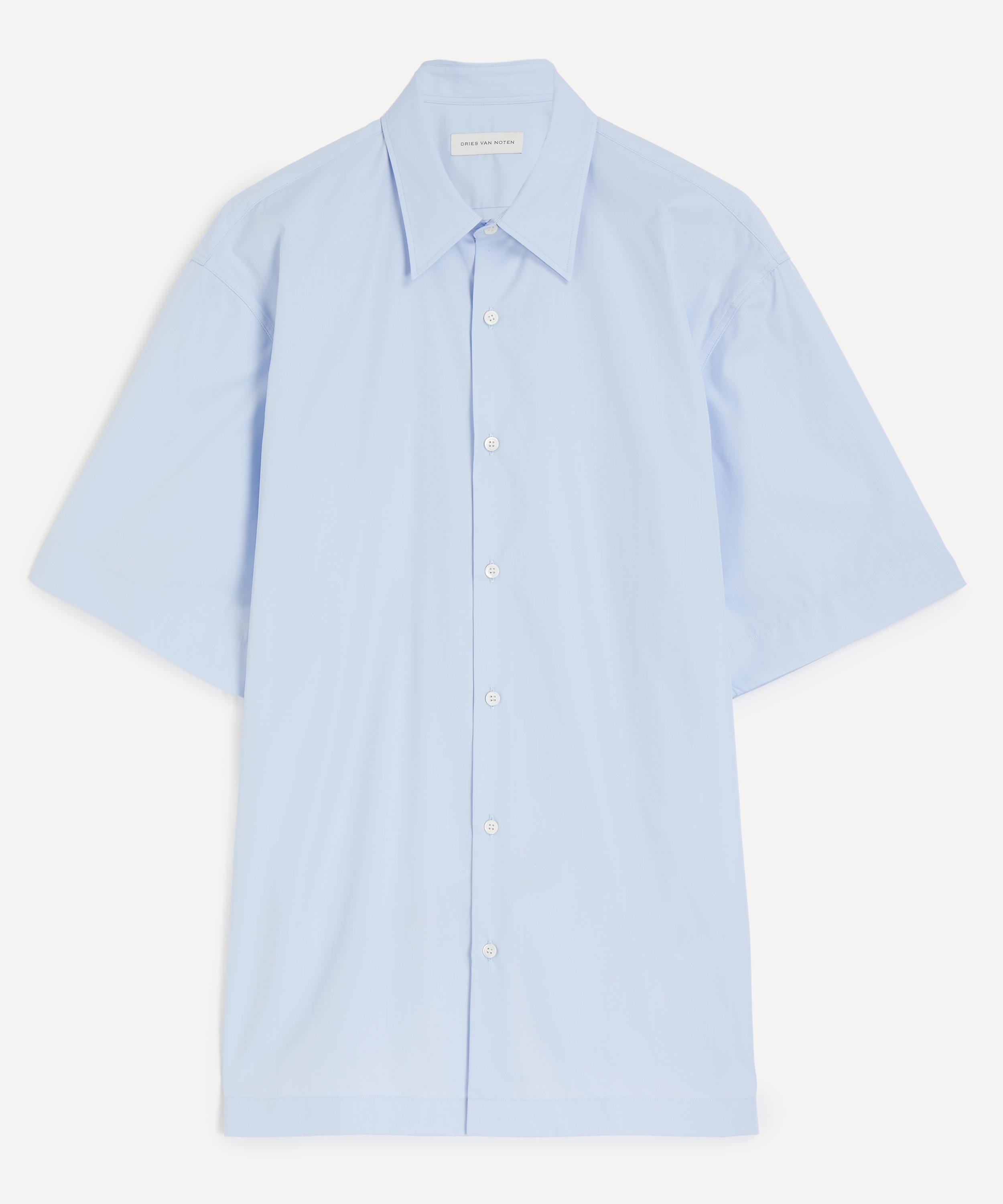 Dries Van Noten - Blue Cotton Short-Sleeve Shirt