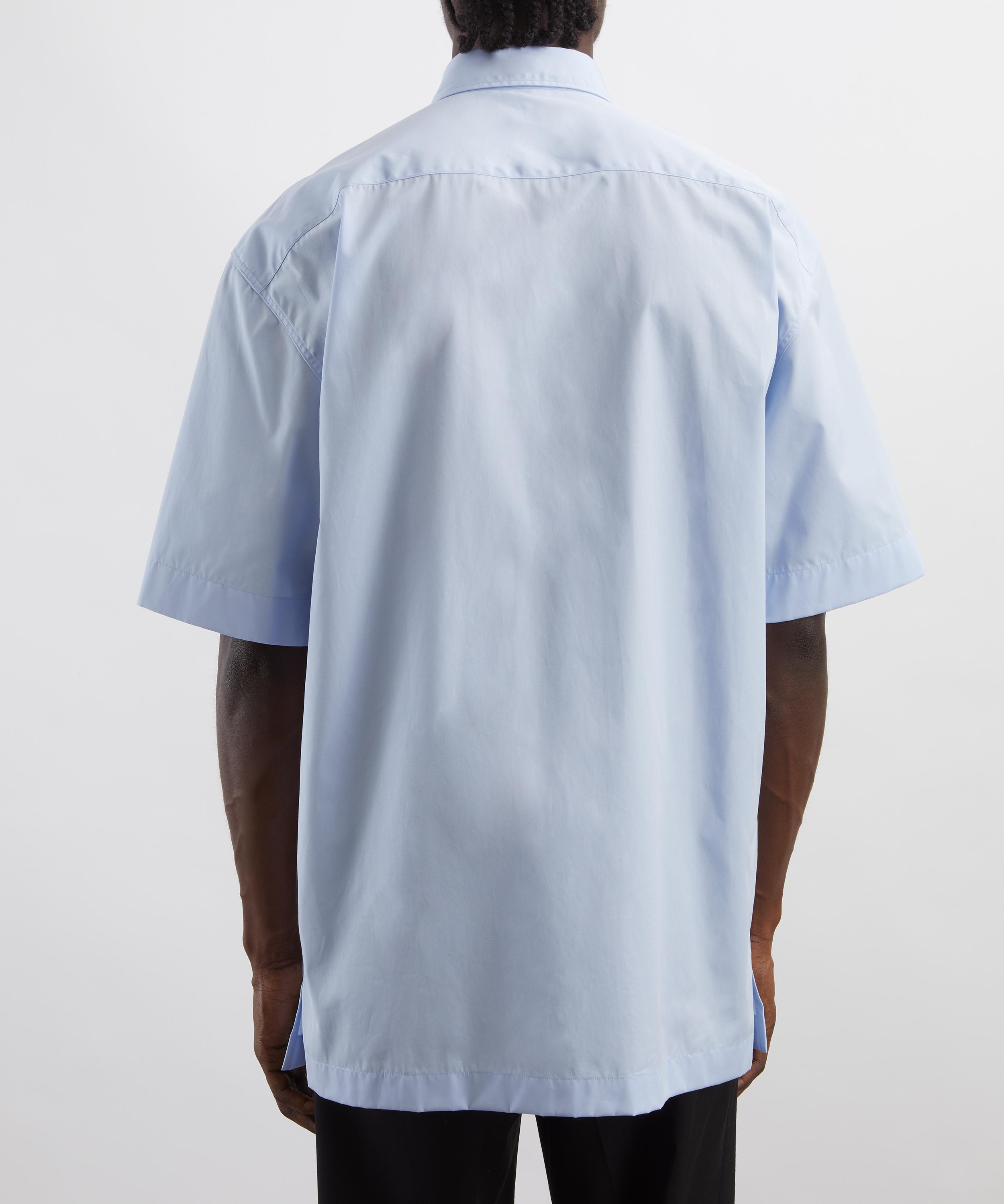 Dries Van Noten - Blue Cotton Short-Sleeve Shirt image number 3