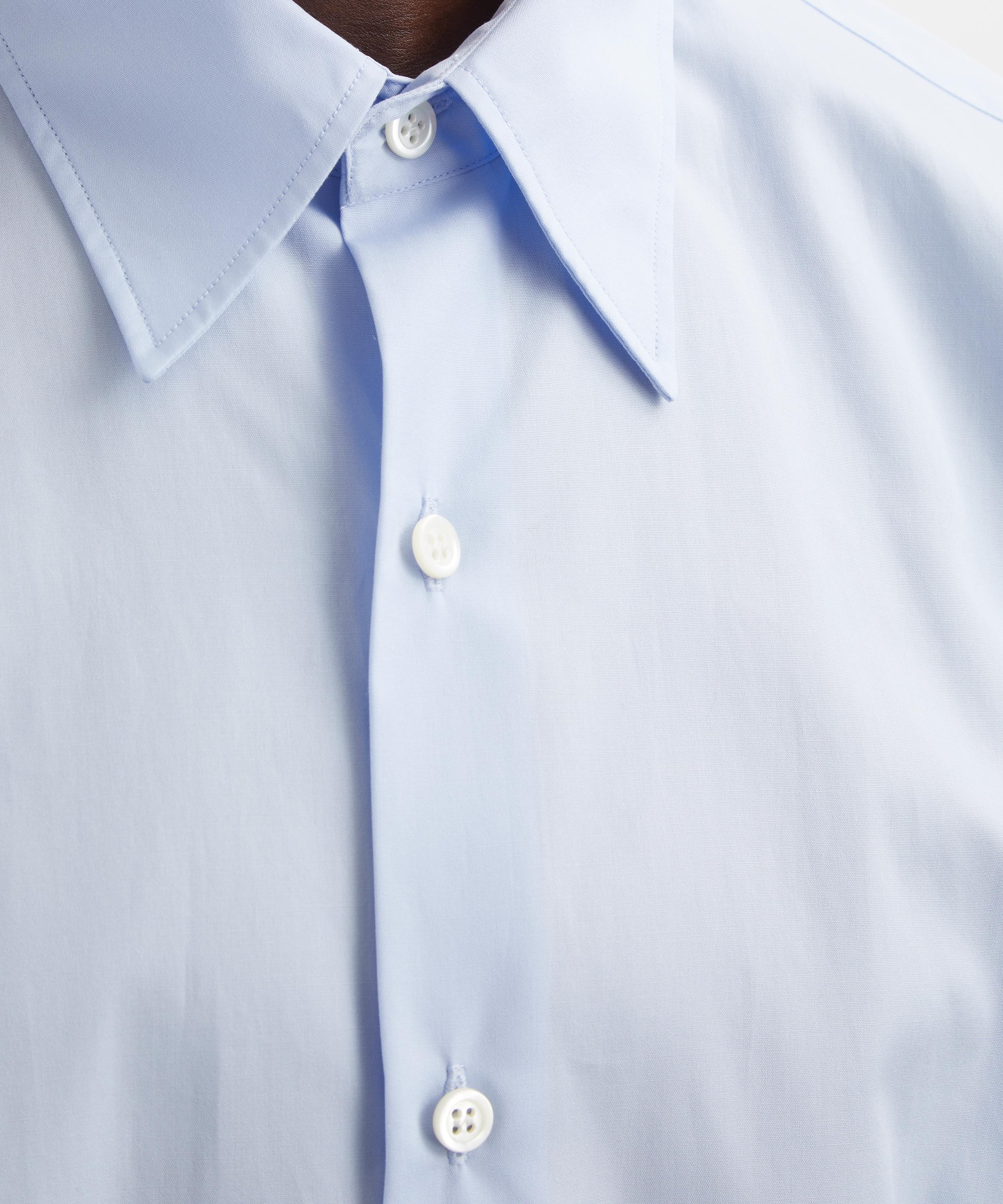 Dries Van Noten - Blue Cotton Short-Sleeve Shirt image number 4