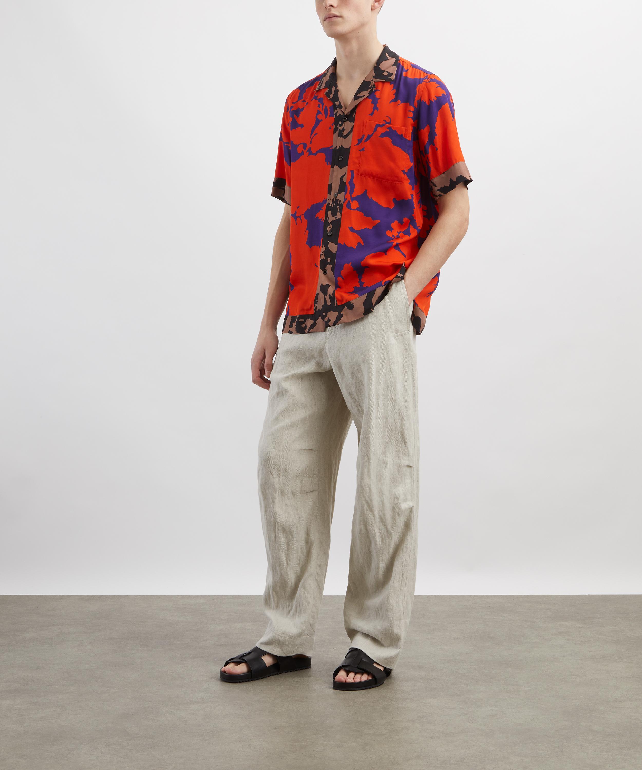 Dries Van Noten - Off-White Cotton-Linen Wide-Leg Trousers image number 1