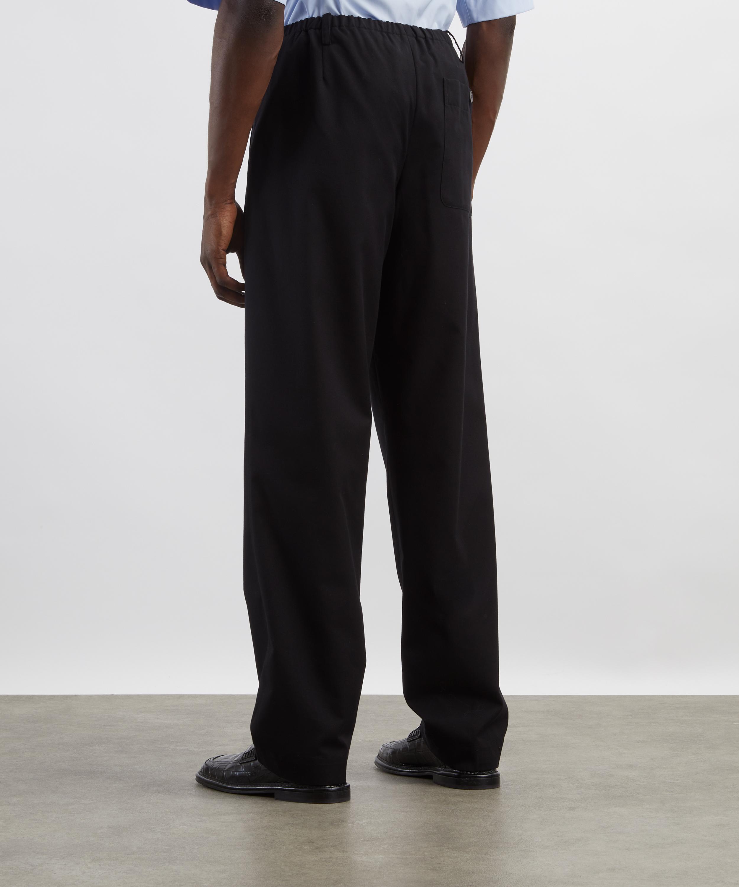 Dries Van Noten - Black Wool Drawstring Trousers image number 3