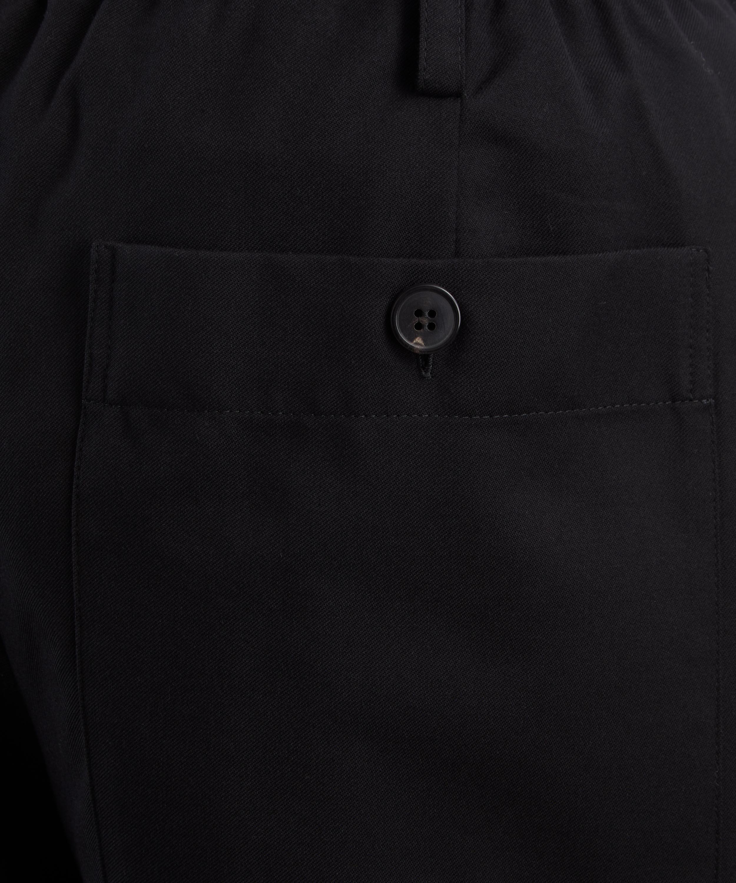 Dries Van Noten - Black Wool Drawstring Trousers image number 4