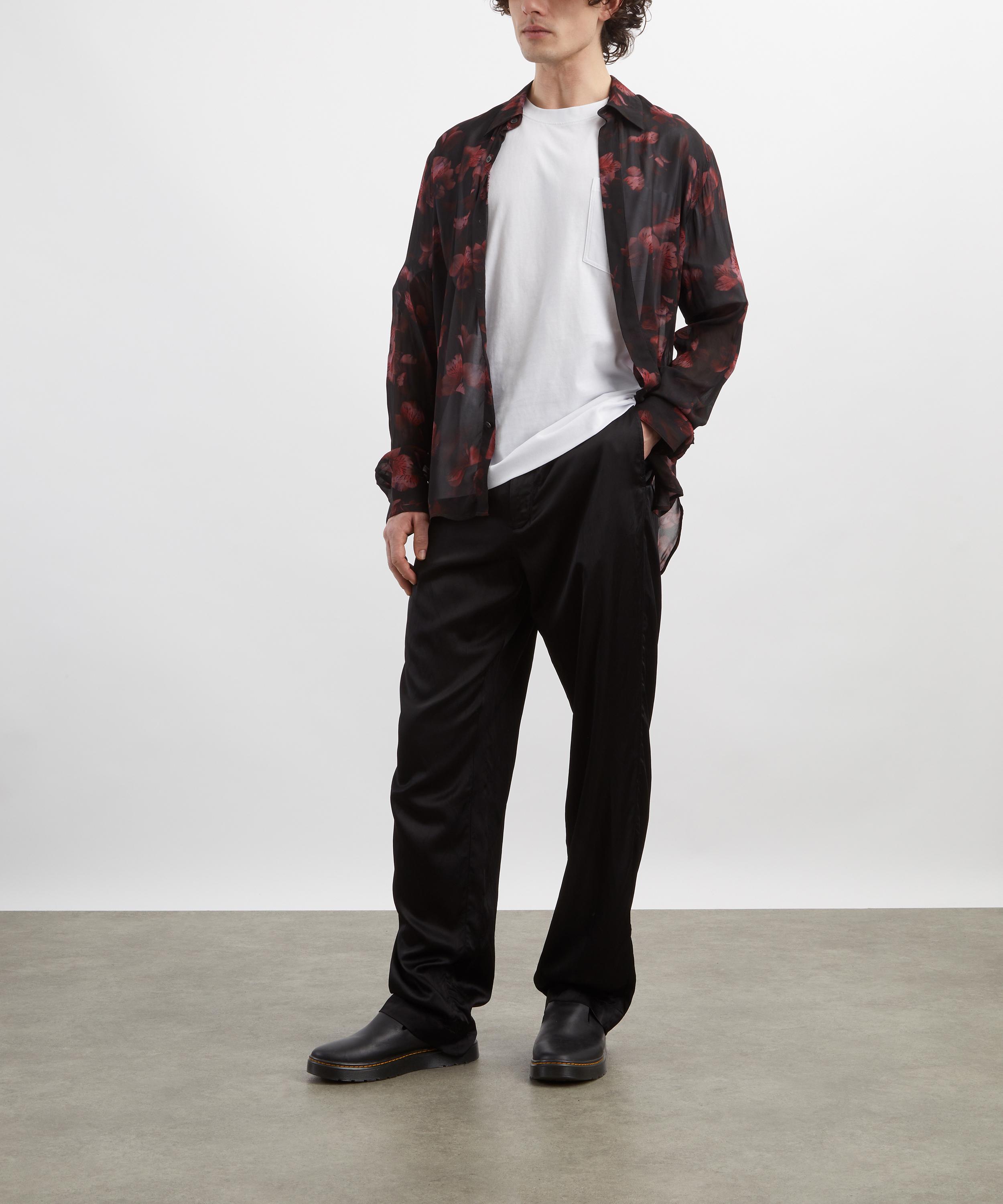 Dries Van Noten - Black Drawstring Trousers image number 1