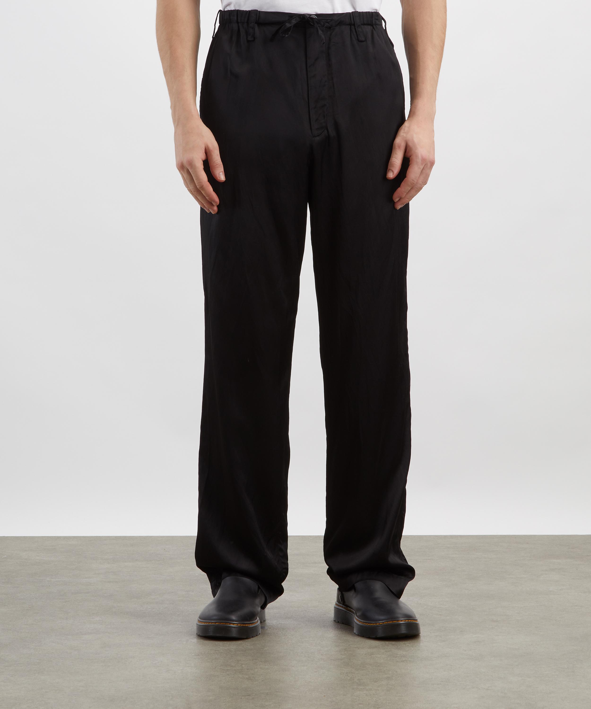 Dries Van Noten - Black Drawstring Trousers image number 2