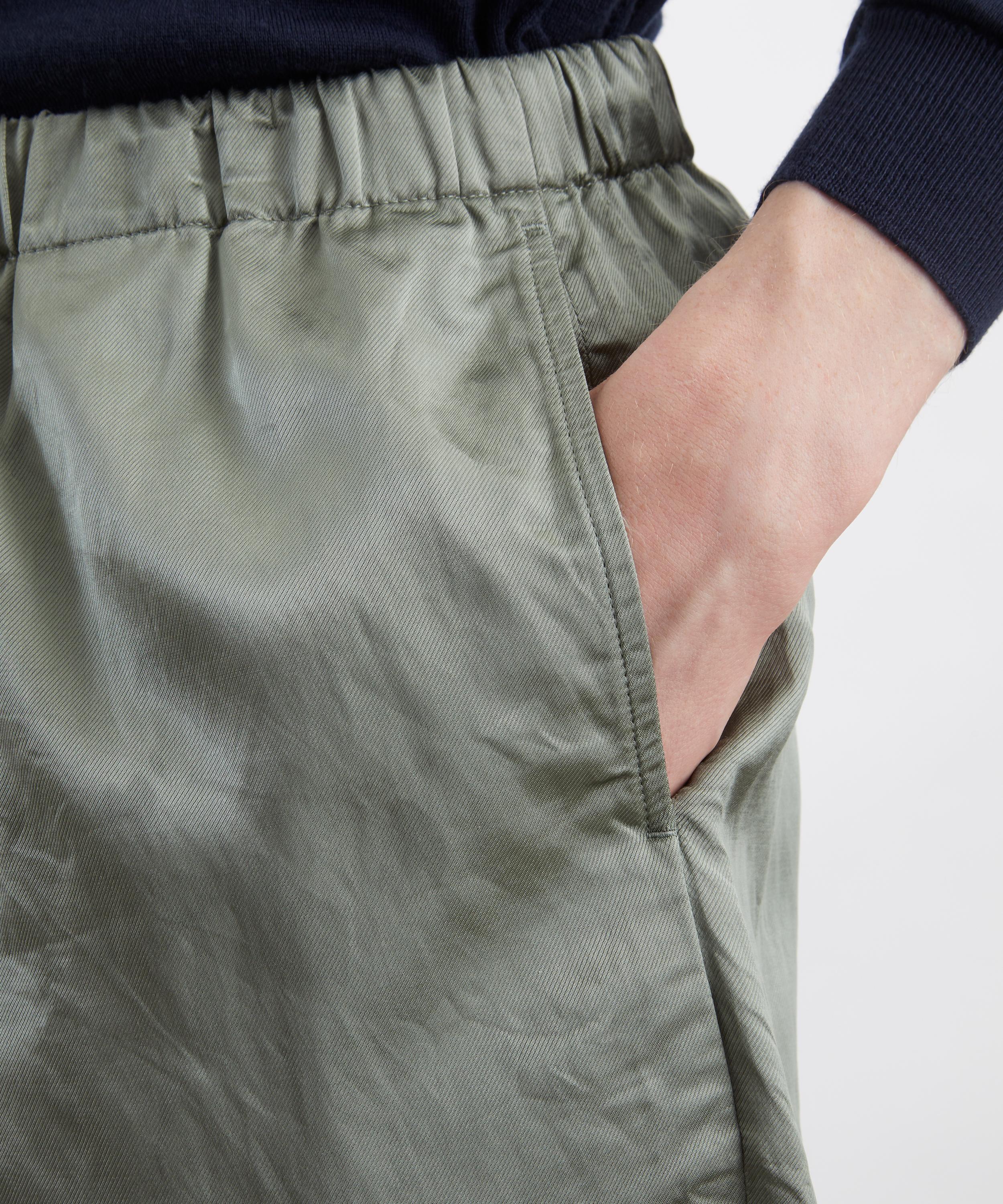 Dries Van Noten - Green Viscose Cotton Shorts image number 4