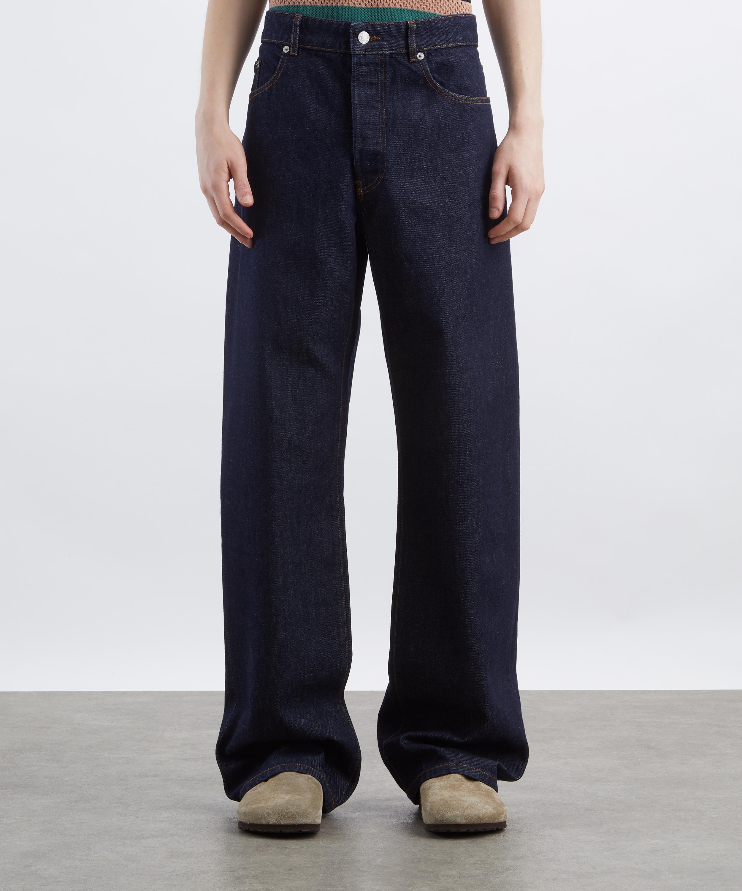 Dries Van Noten - Navy Wide-Leg Jeans image number 2