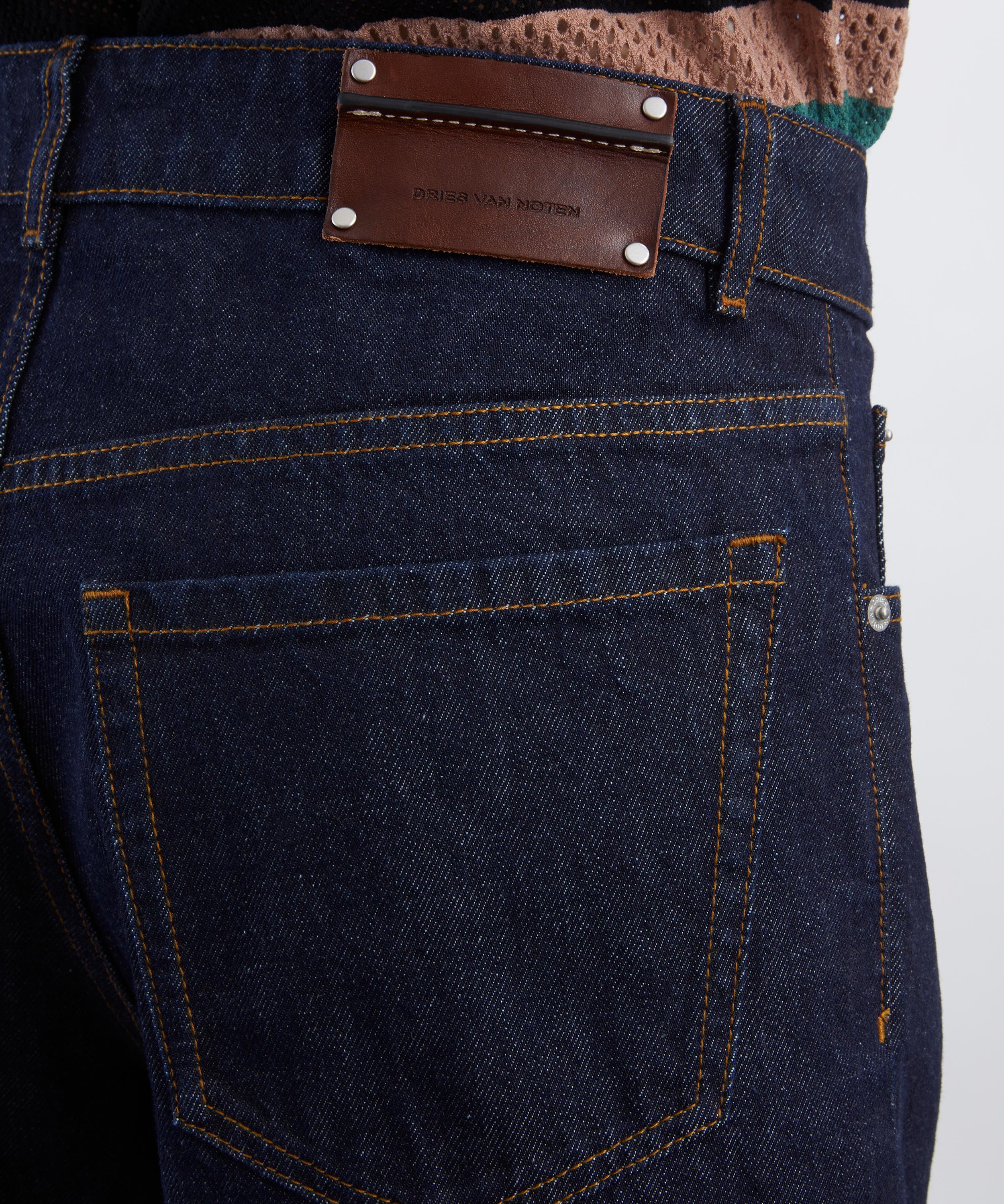 Dries Van Noten - Navy Wide-Leg Jeans image number 4