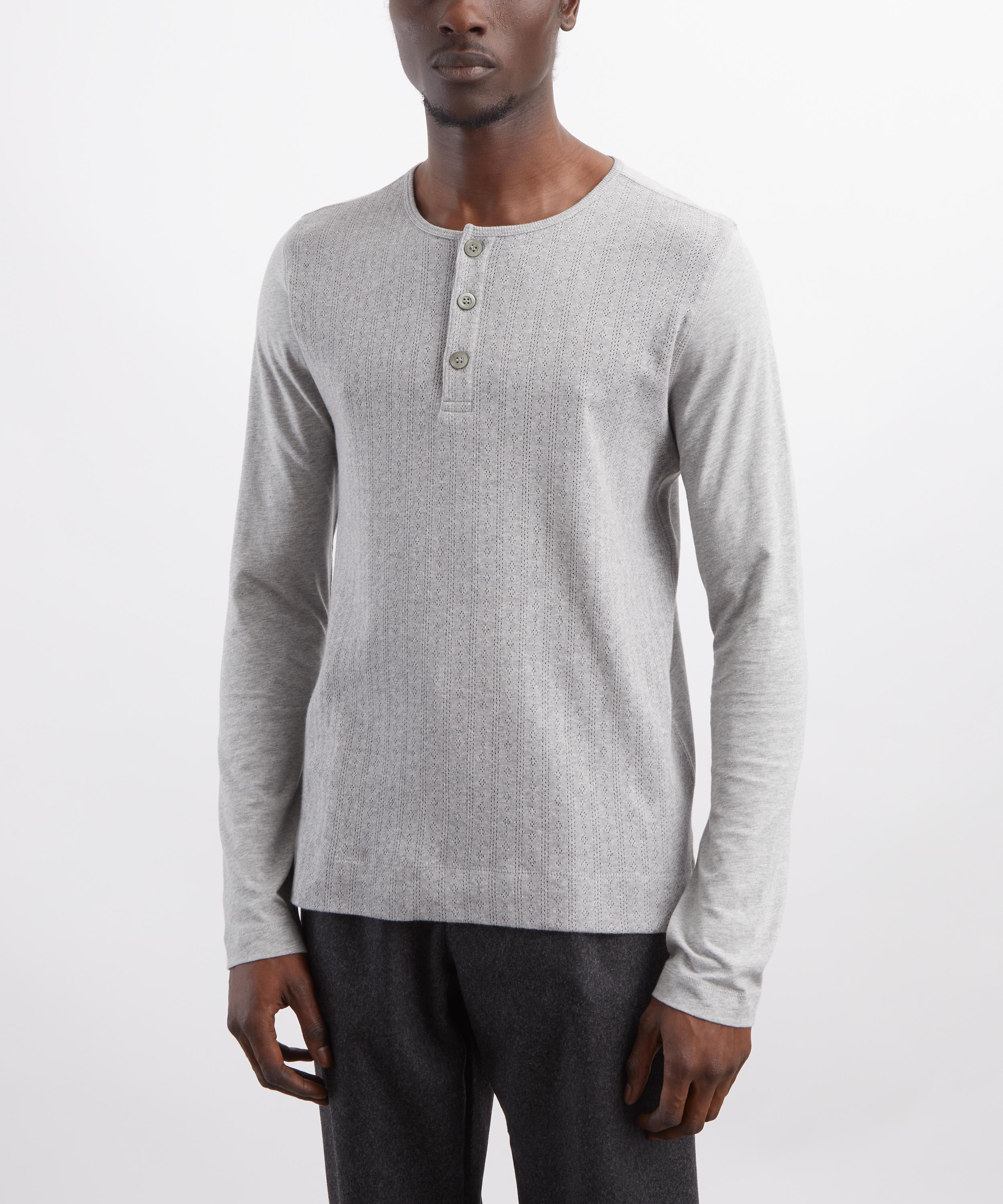 Dries Van Noten - Pointelle Henley T-Shirt image number 2