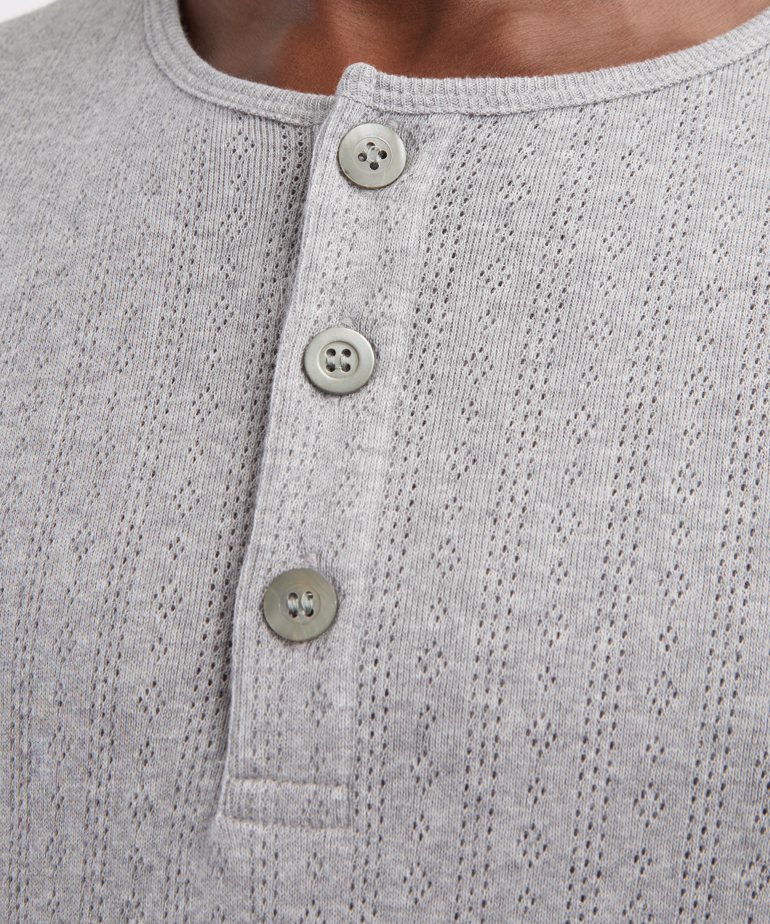 Dries Van Noten - Pointelle Henley T-Shirt image number 4