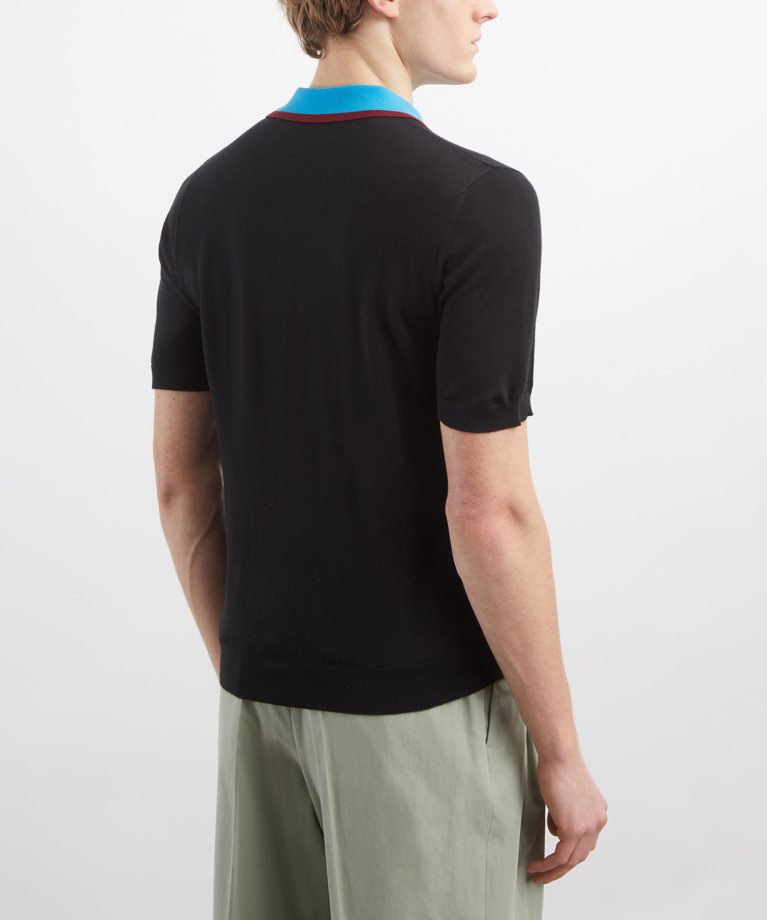 Dries Van Noten - Molar Contrast-Collar Polo Shirt image number 3