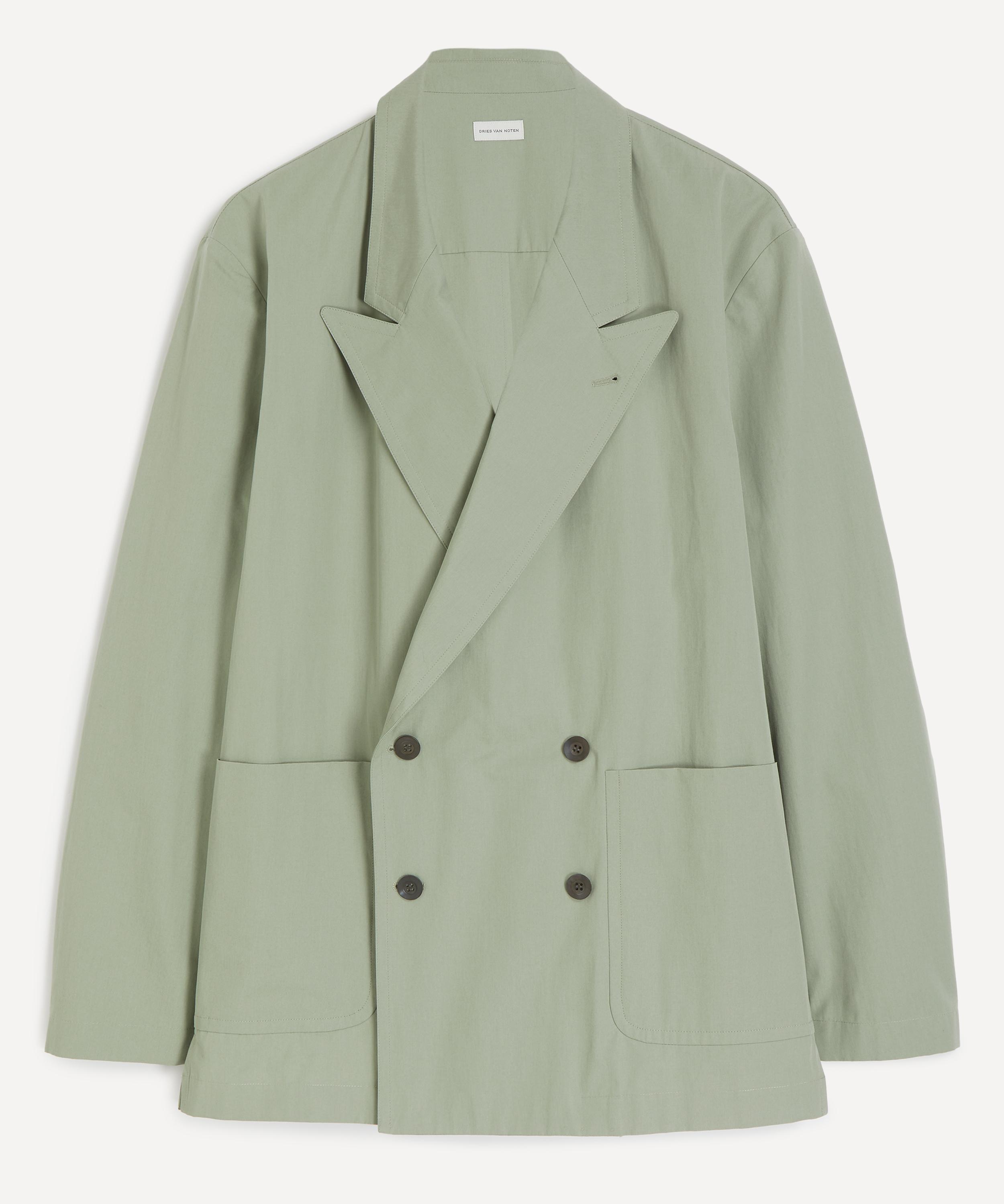 Dries Van Noten - Light Green Double-Breasted Blazer
