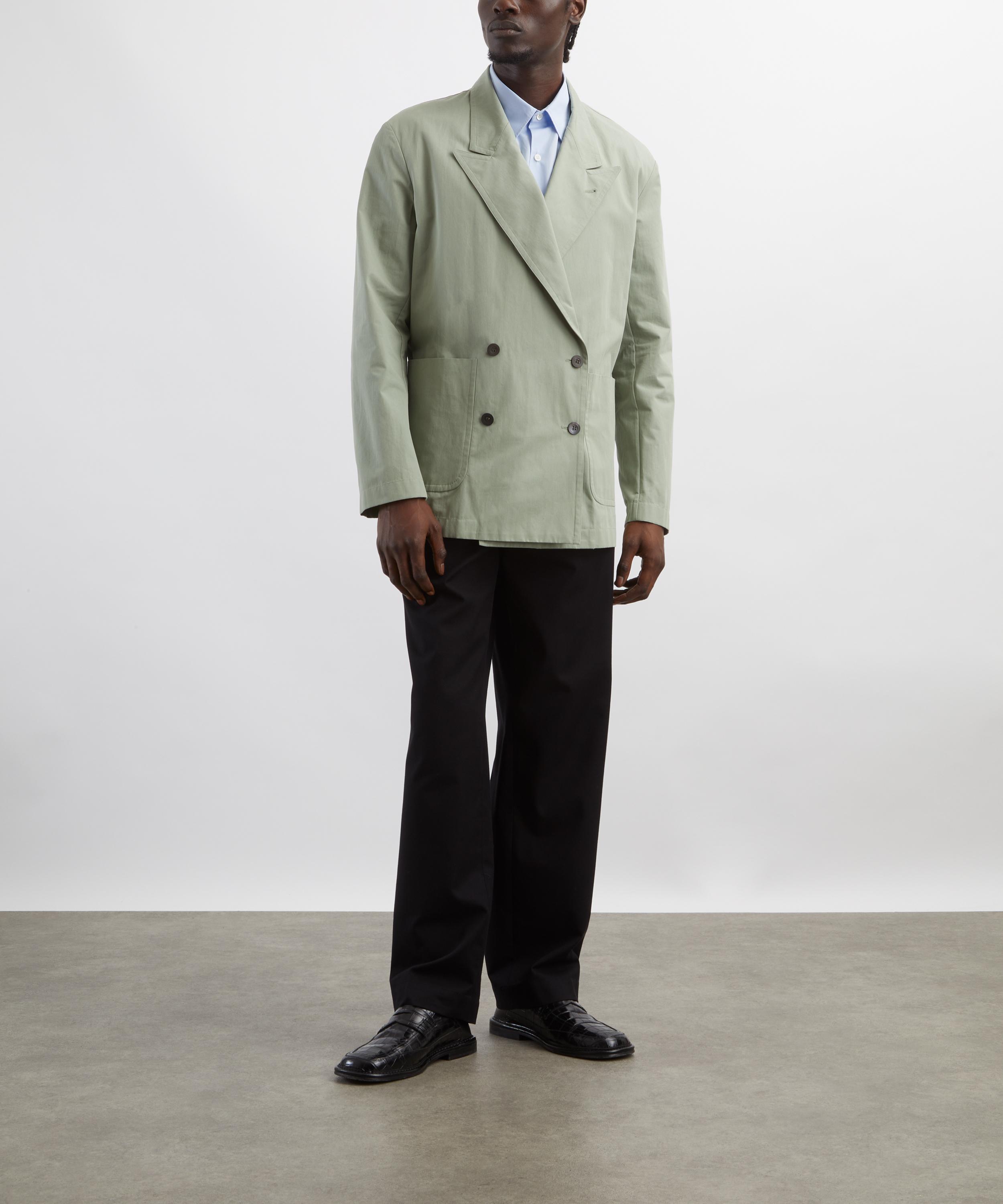 Dries Van Noten - Light Green Double-Breasted Blazer image number 1