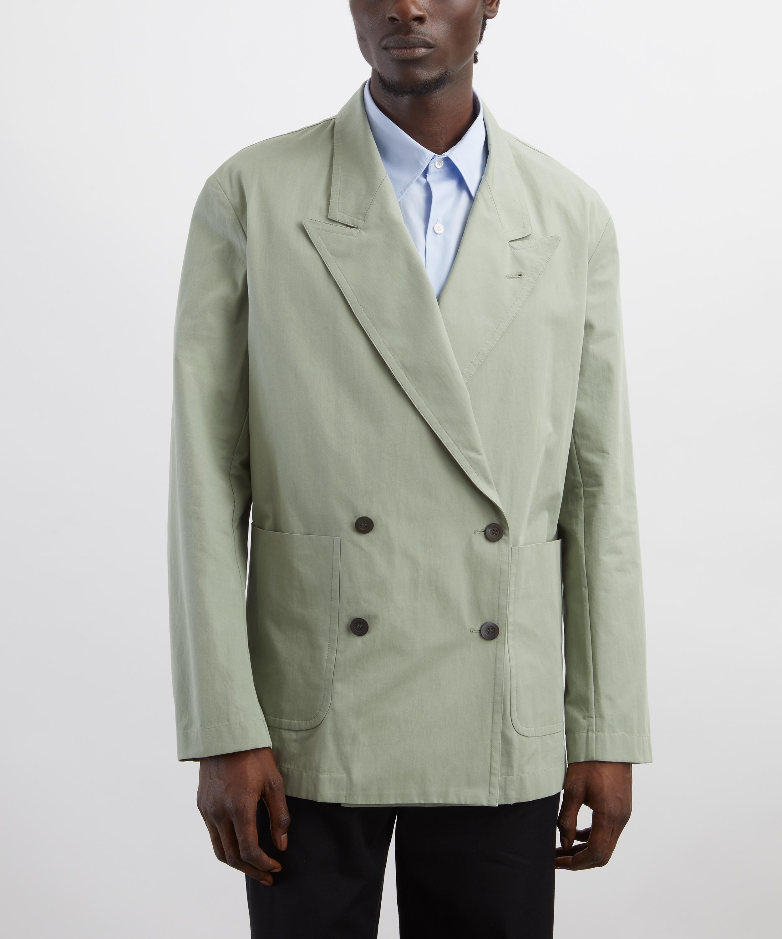 Dries Van Noten - Light Green Double-Breasted Blazer image number 2